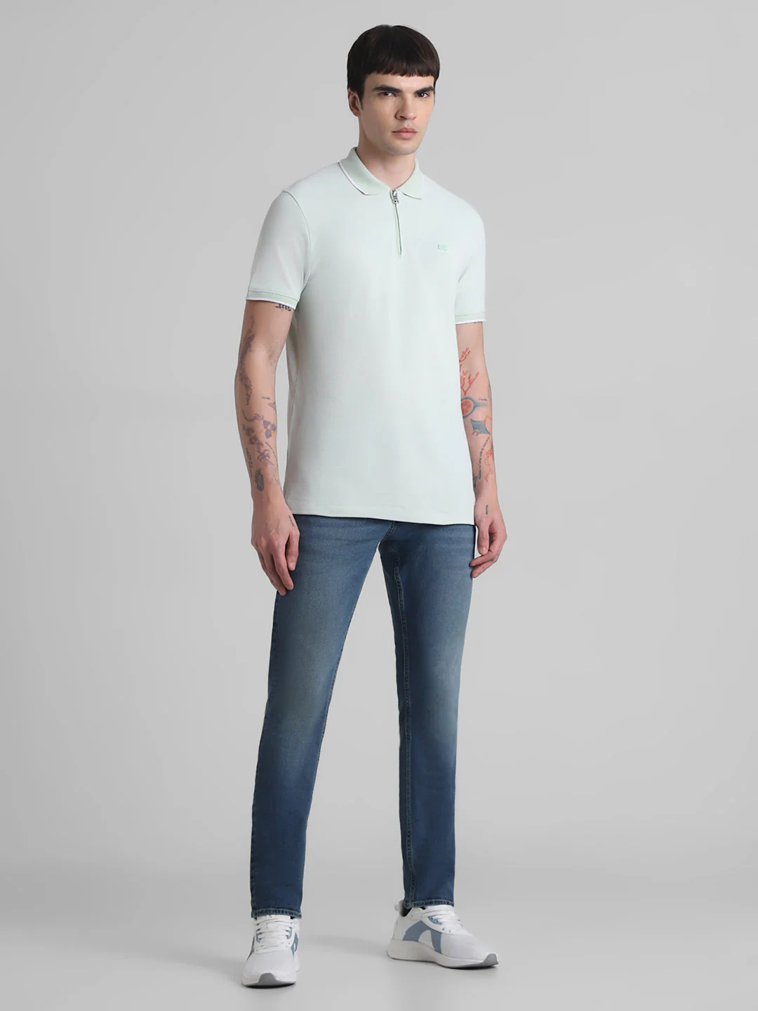 Green Zip Detail Polo - Image 6