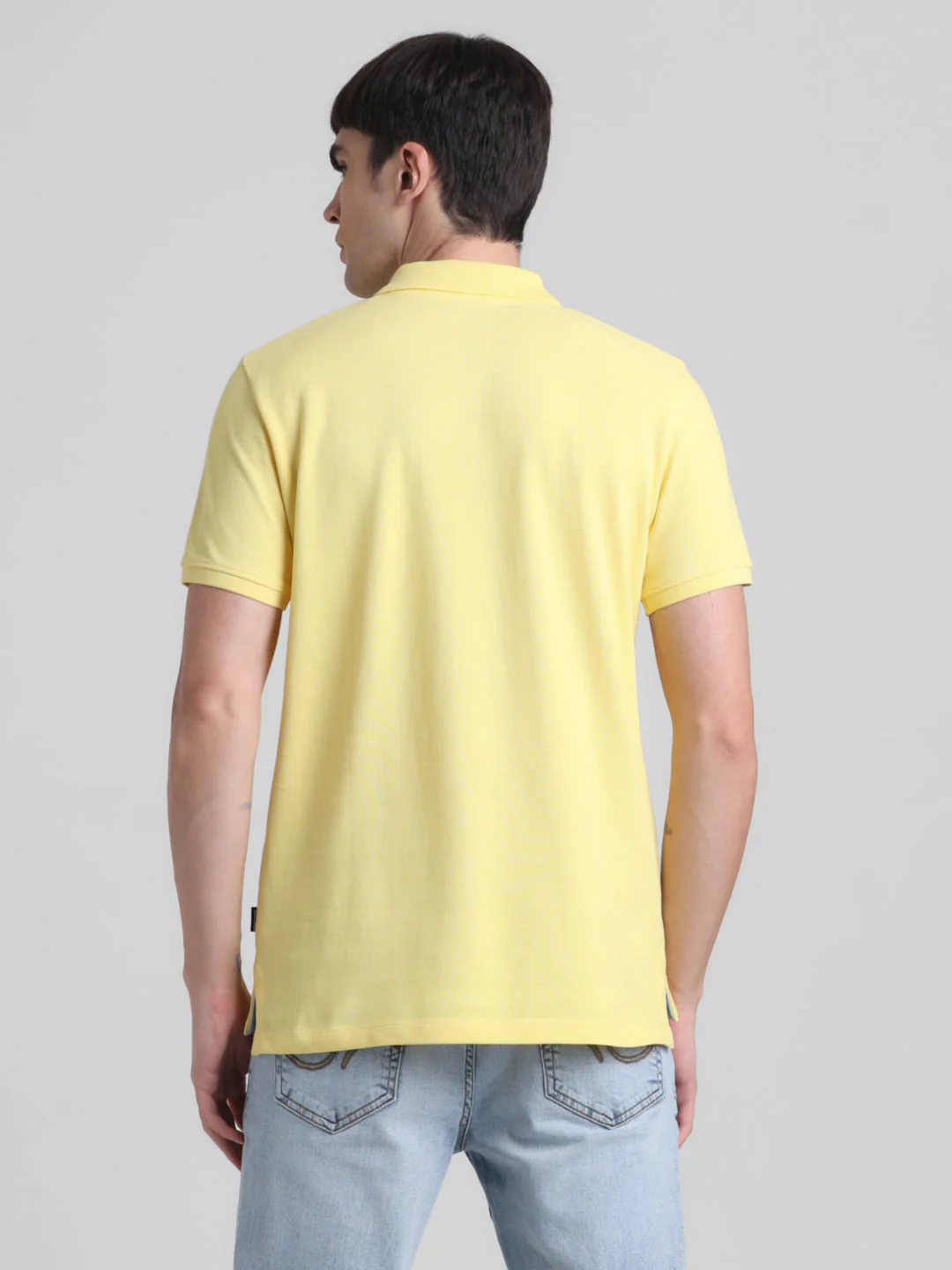 Yellow Logo Print Cotton Polo - Image 4