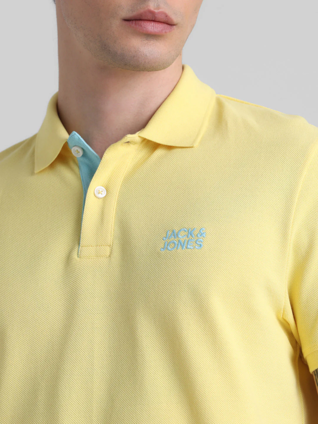 Yellow Logo Print Cotton Polo - Image 5