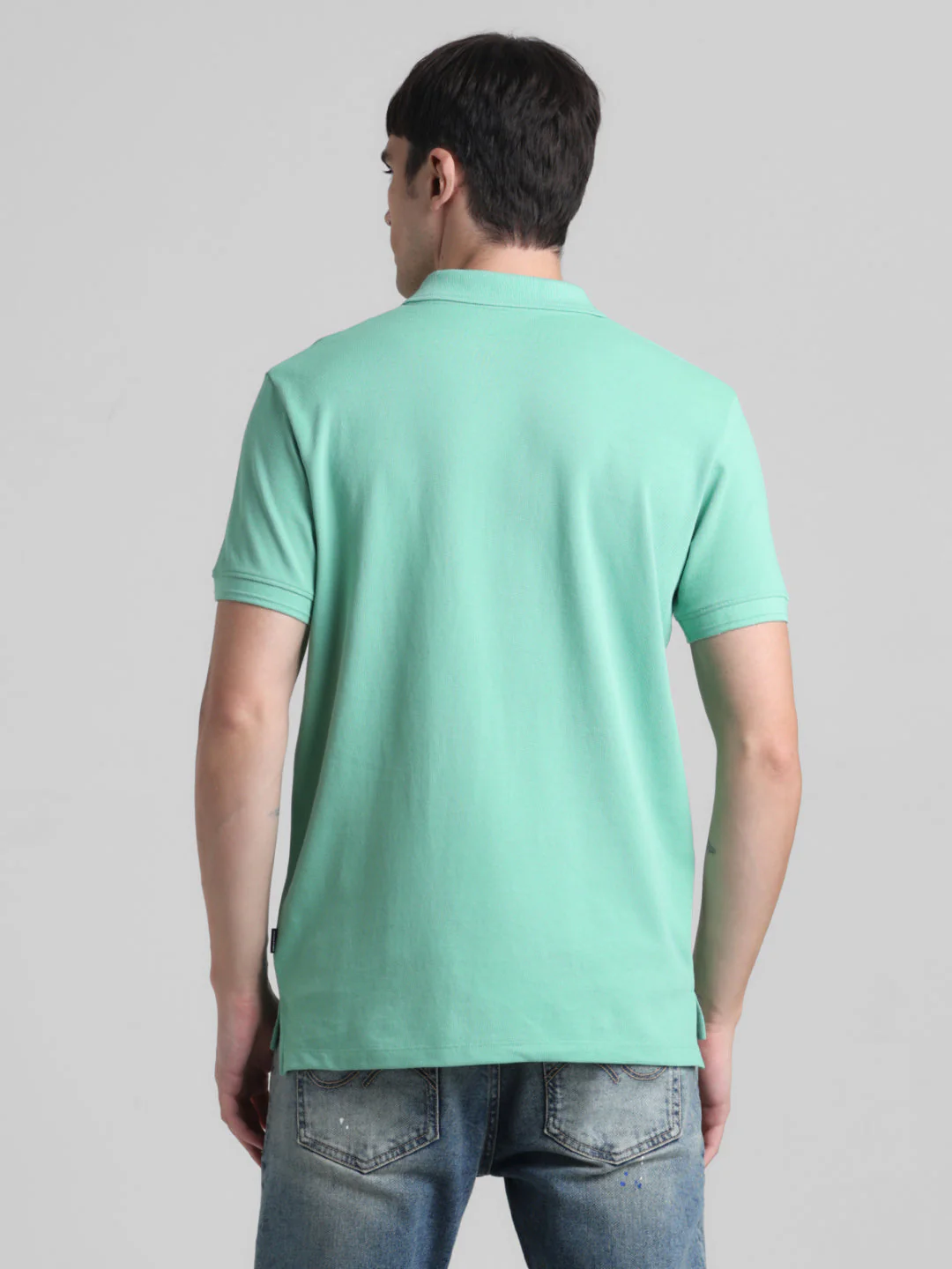 Green Solid Polo - Image 4
