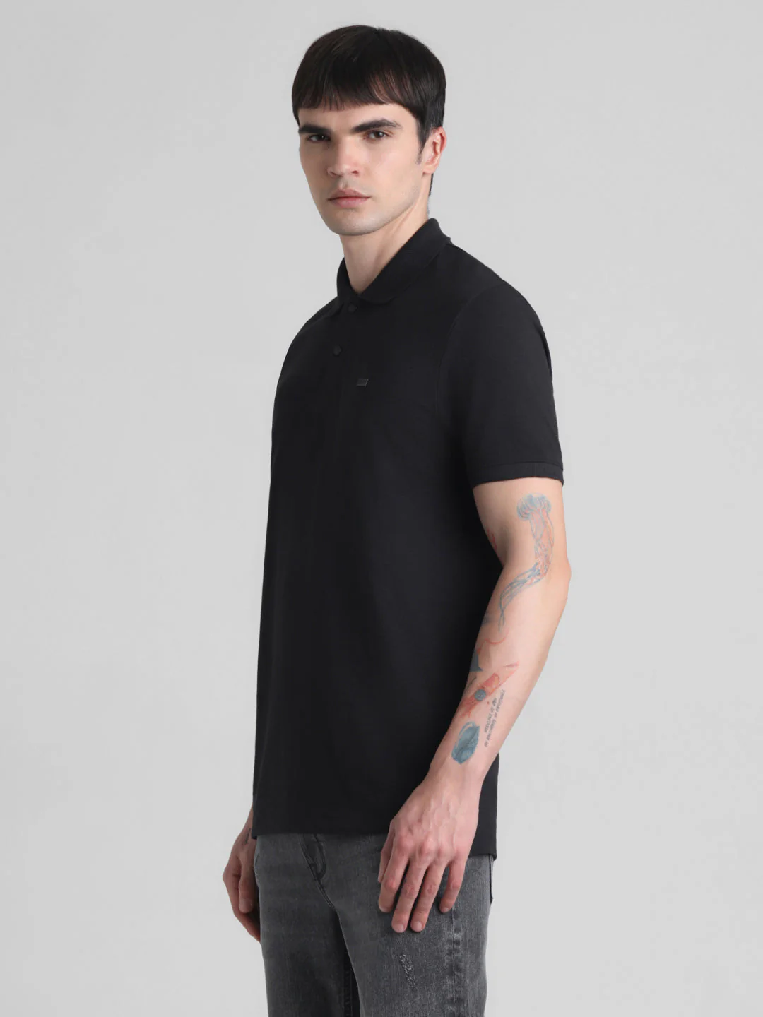 Black Regular Fit Polo - Image 3