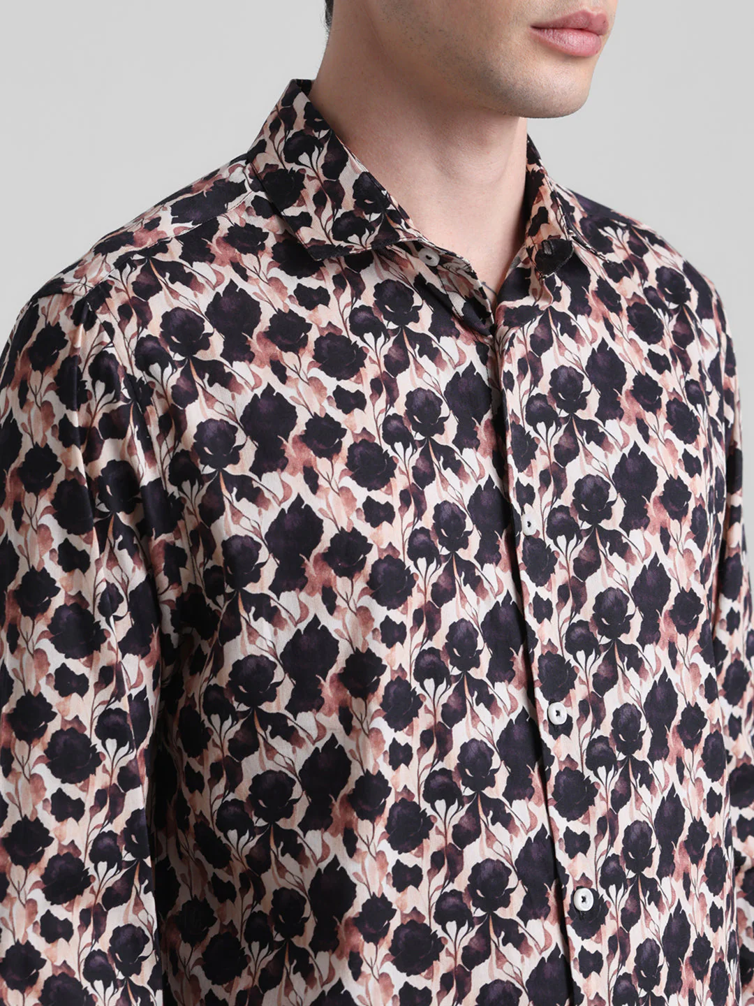 Abstract Floral Print Shirt - Image 5