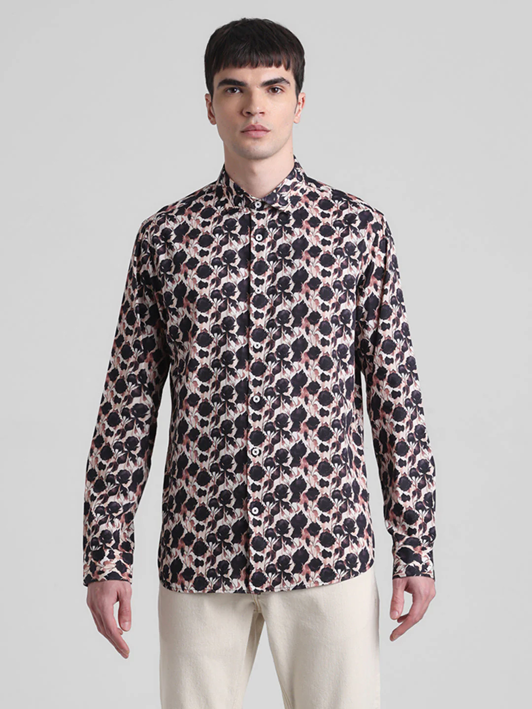 Abstract Floral Print Shirt - Image 8