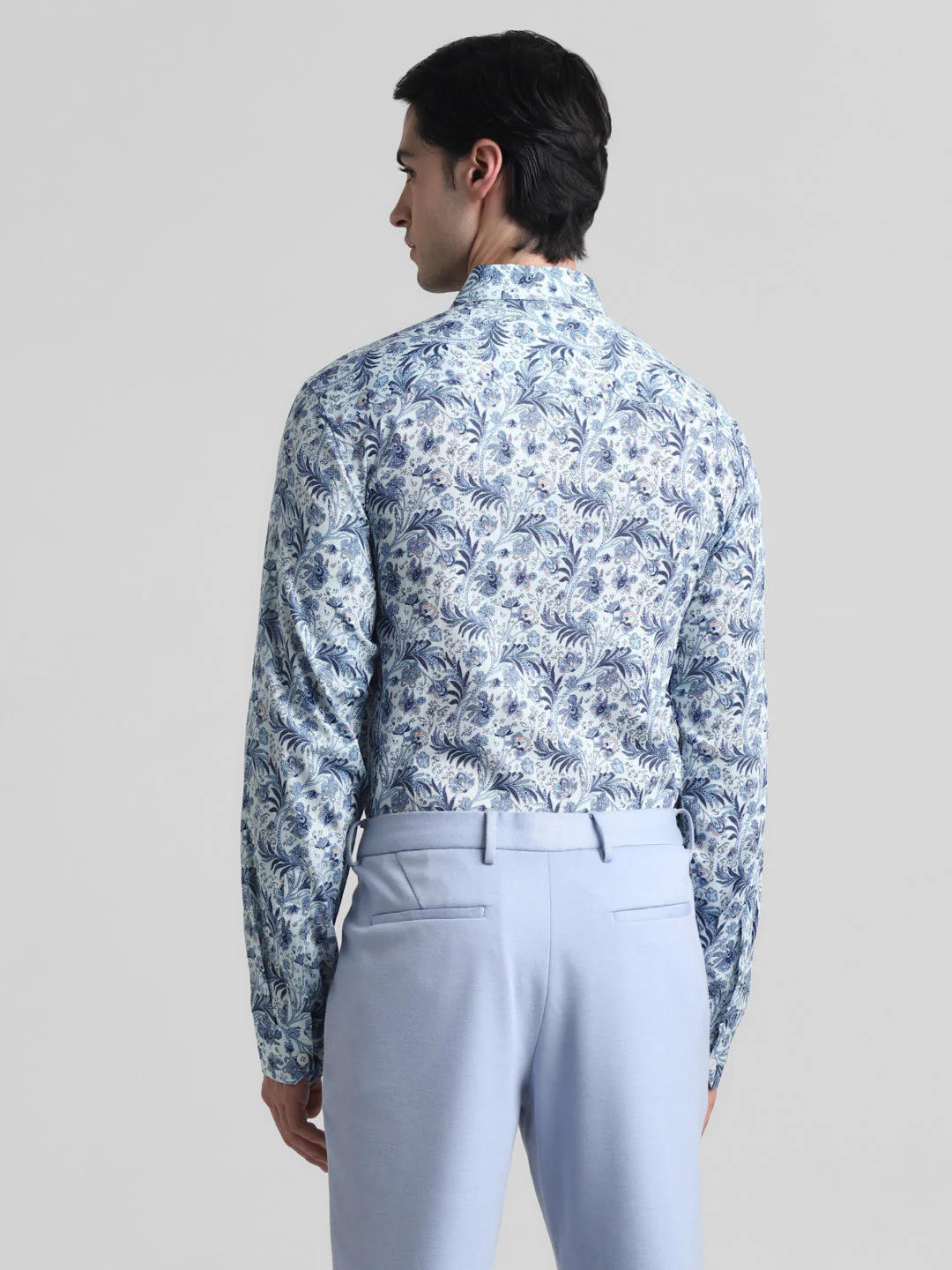 Blue Paisley Print Shirt - Image 4