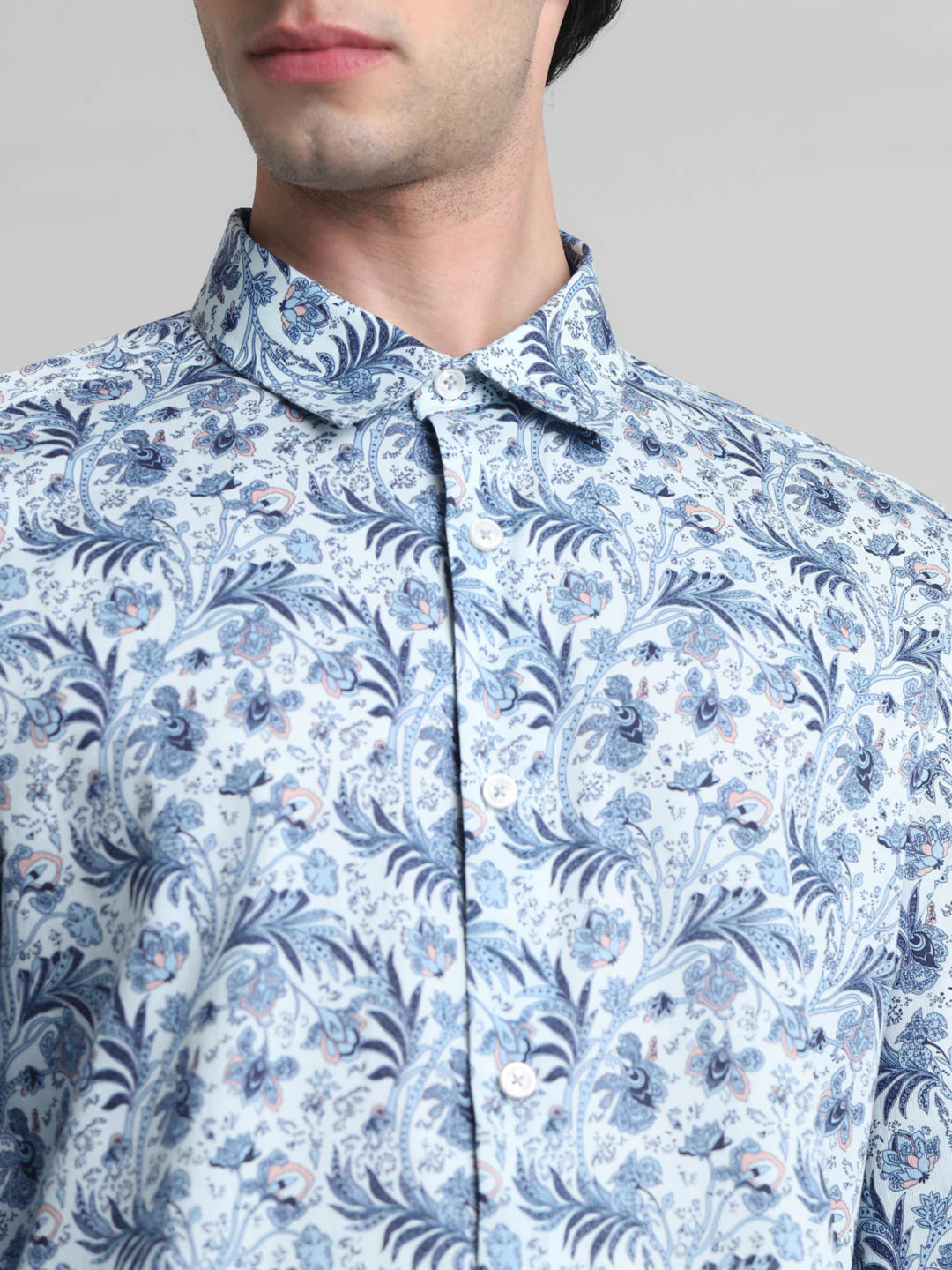 Blue Paisley Print Shirt - Image 5
