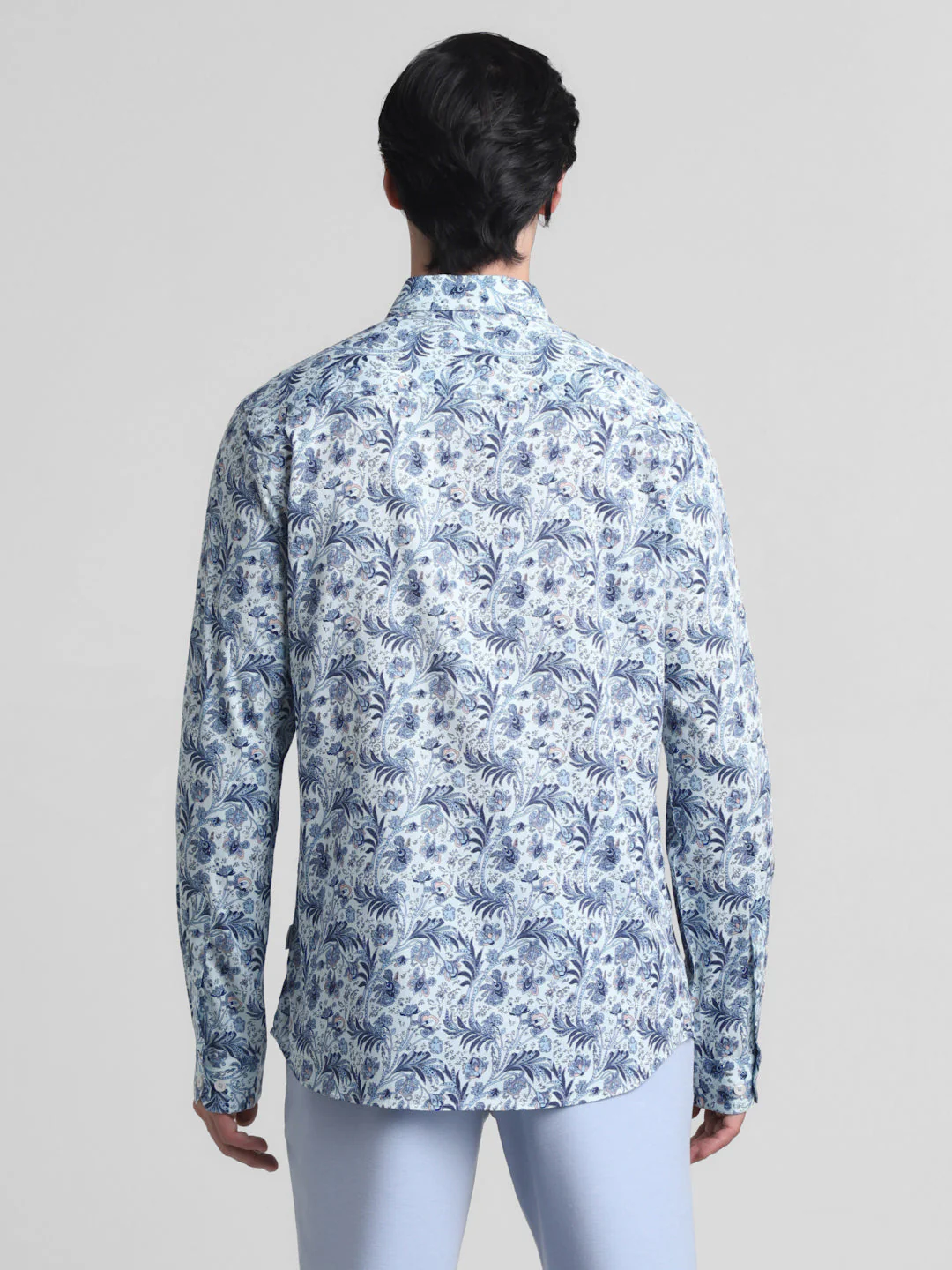 Blue Paisley Print Shirt - Image 9