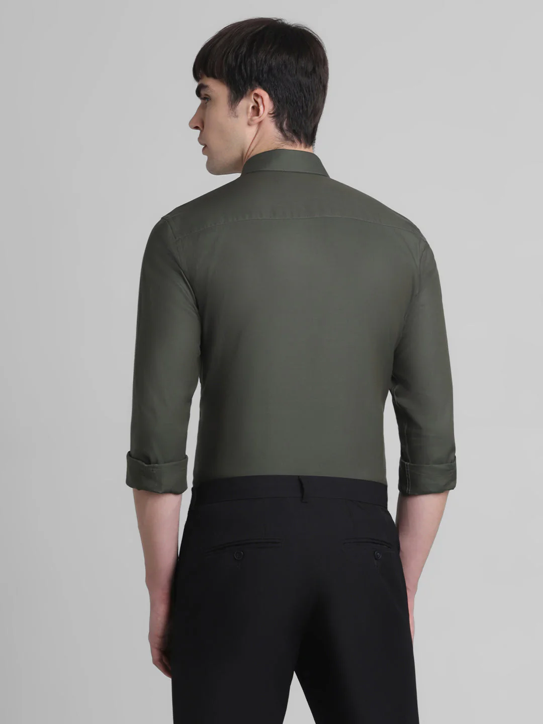 Olive Full Sleeves Shirt - Image 4