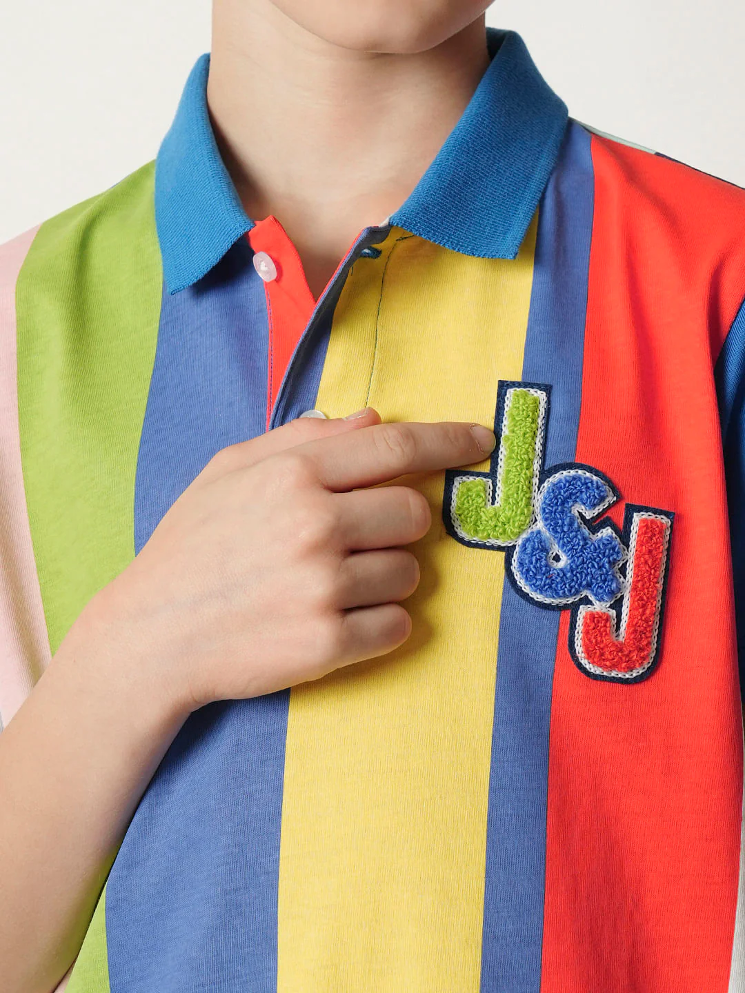 Boys Blue Colourblocked Polo T-shirt - Image 5
