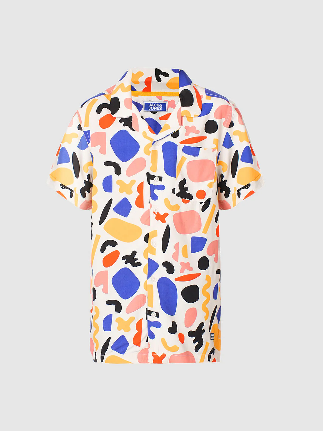 Boys White Printed Short Sleeves Shirt - Image 7