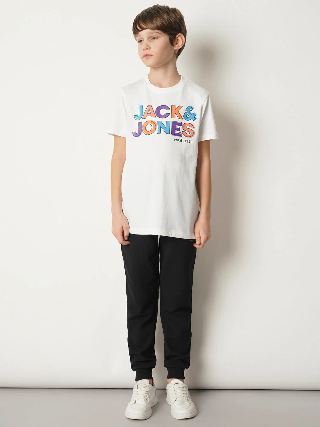 Boys White Logo Print T-shirt - Image 5
