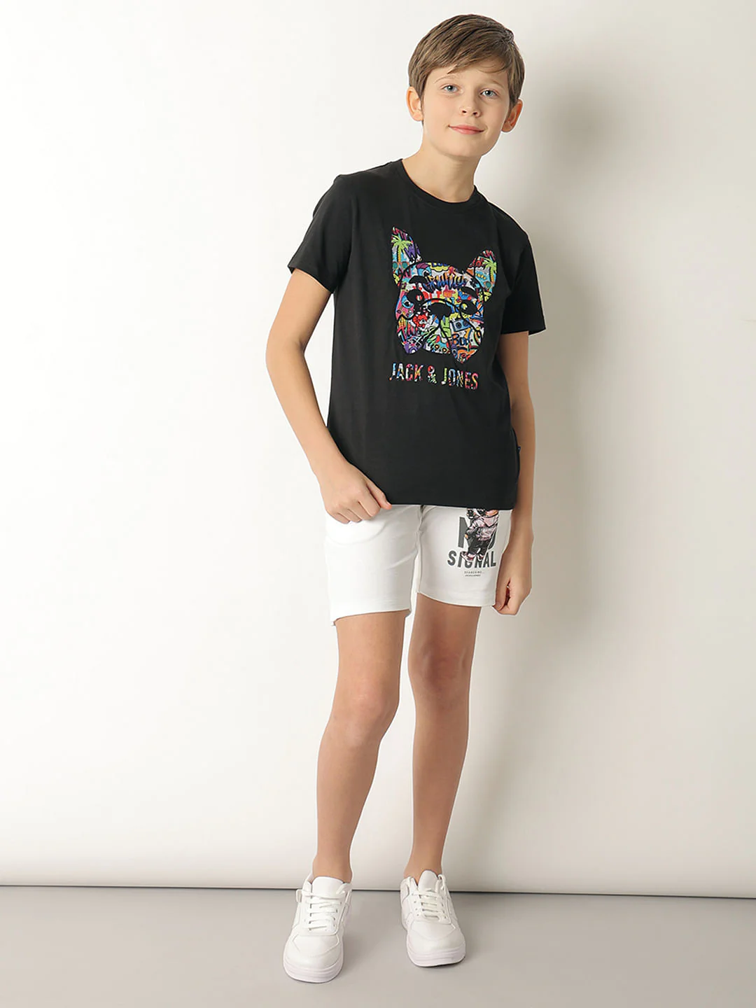 Boys Black Graphic Doggo T-shirt - Image 5