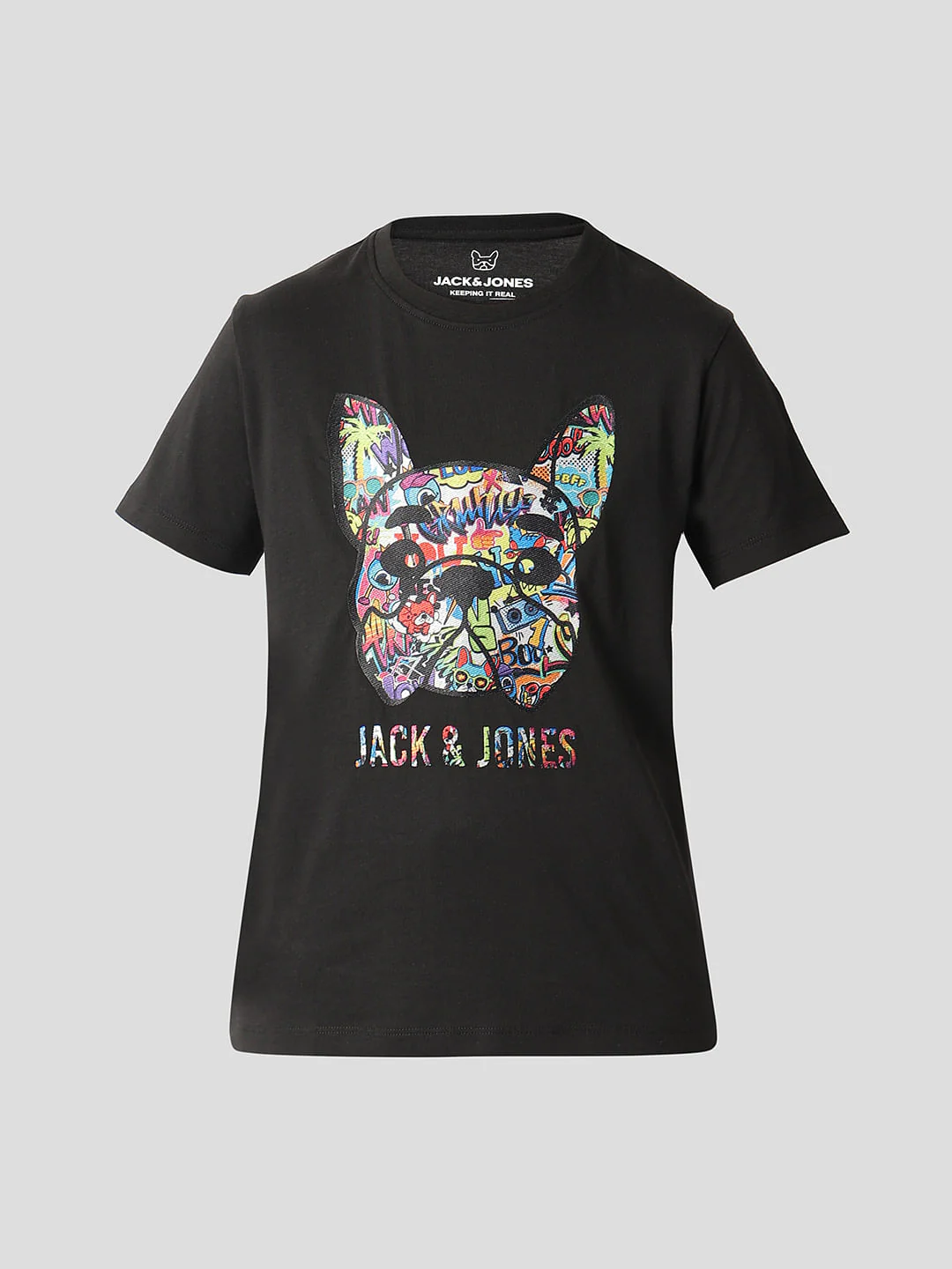 Boys Black Graphic Doggo T-shirt - Image 7