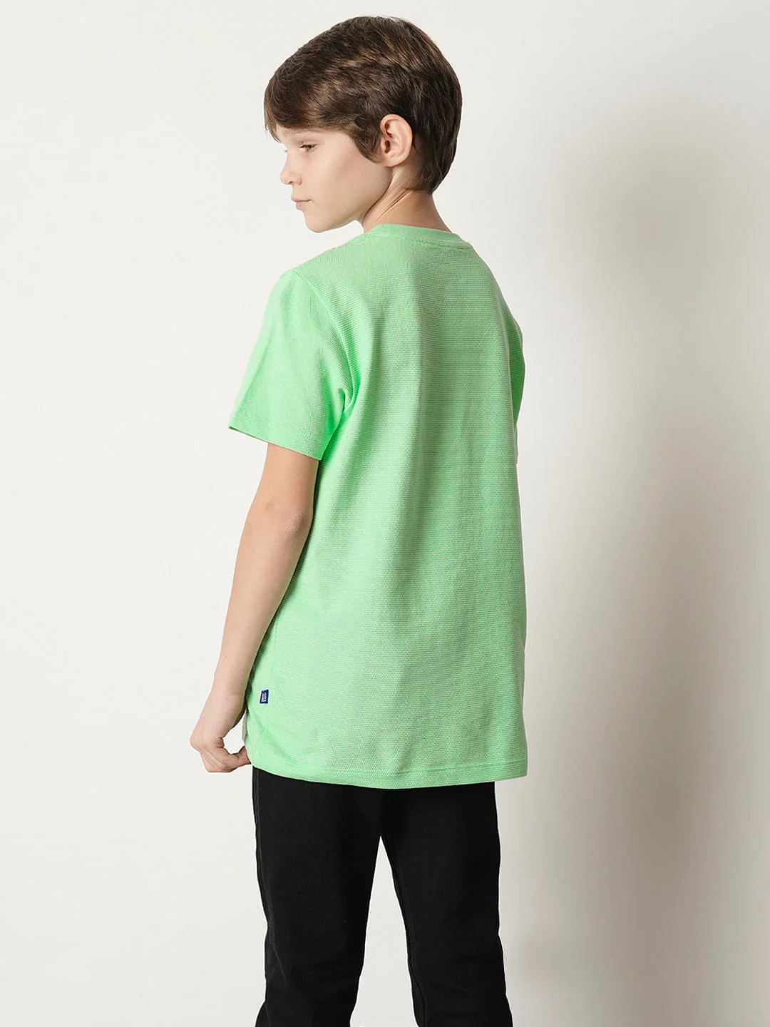 Boys Green Dot Embroidered T-shirt - Image 4