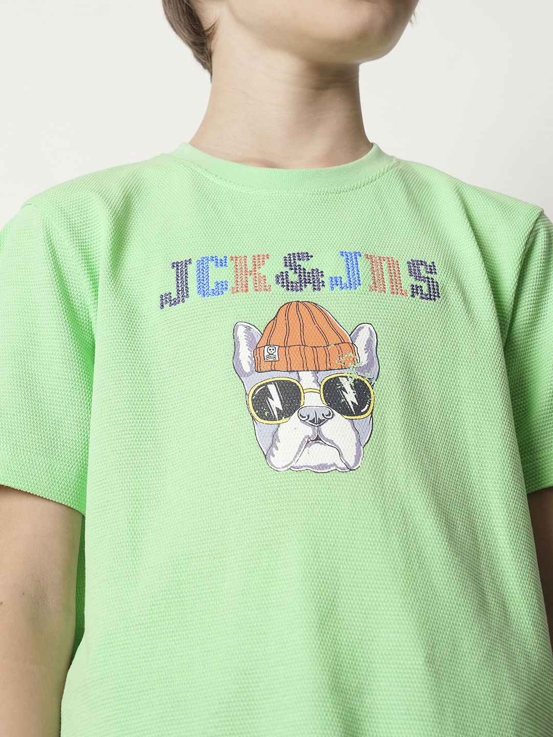 Boys Green Dot Embroidered T-shirt - Image 6