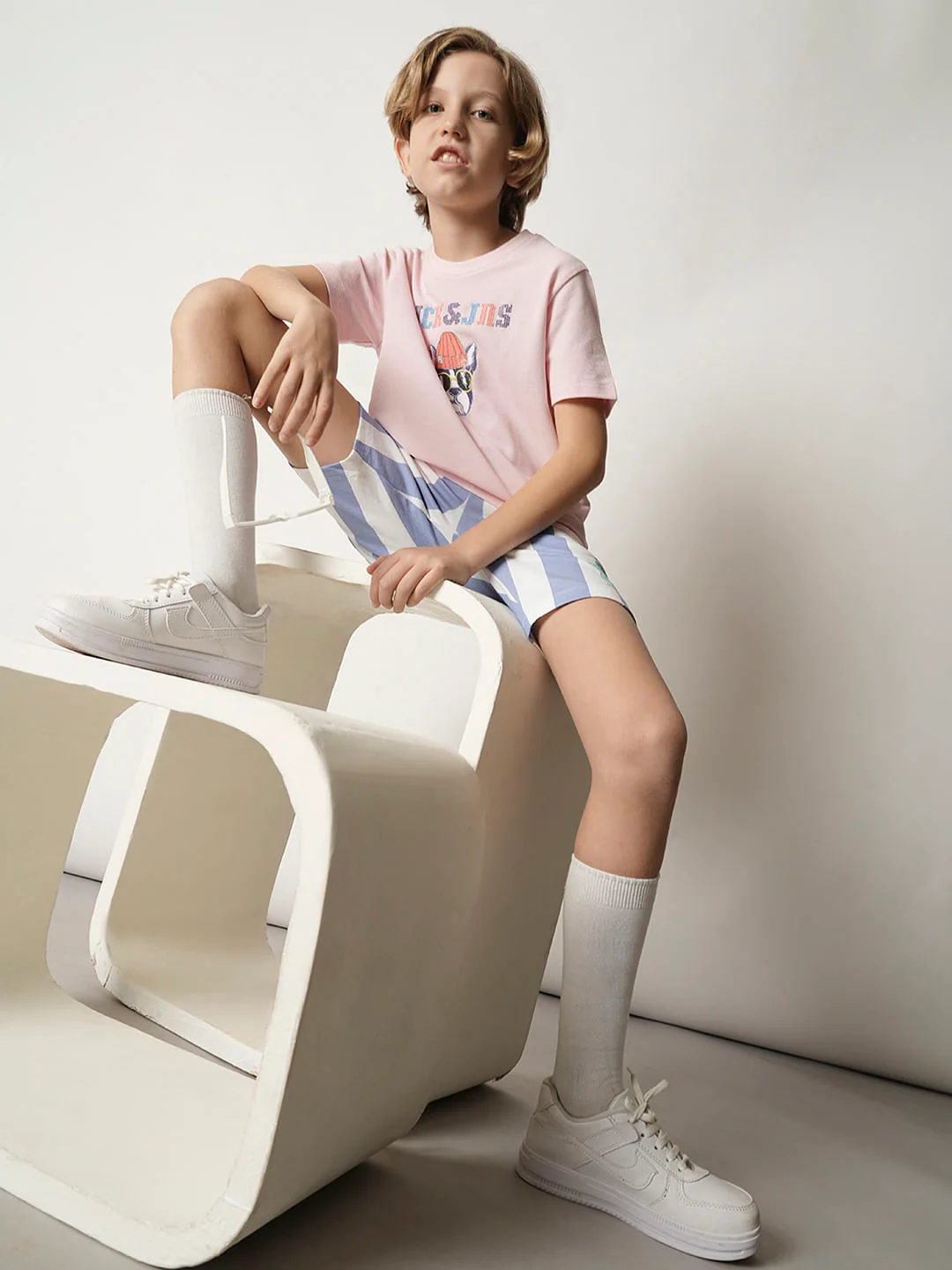 Boys Pink Embroidered Dot T-shirt
