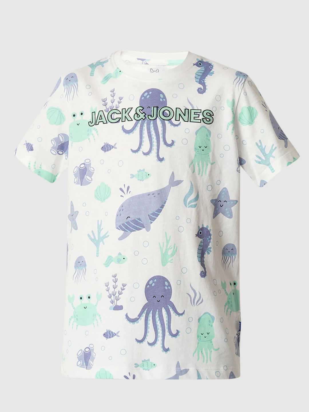 Boys White Sea-Life Print T-shirt - Image 7