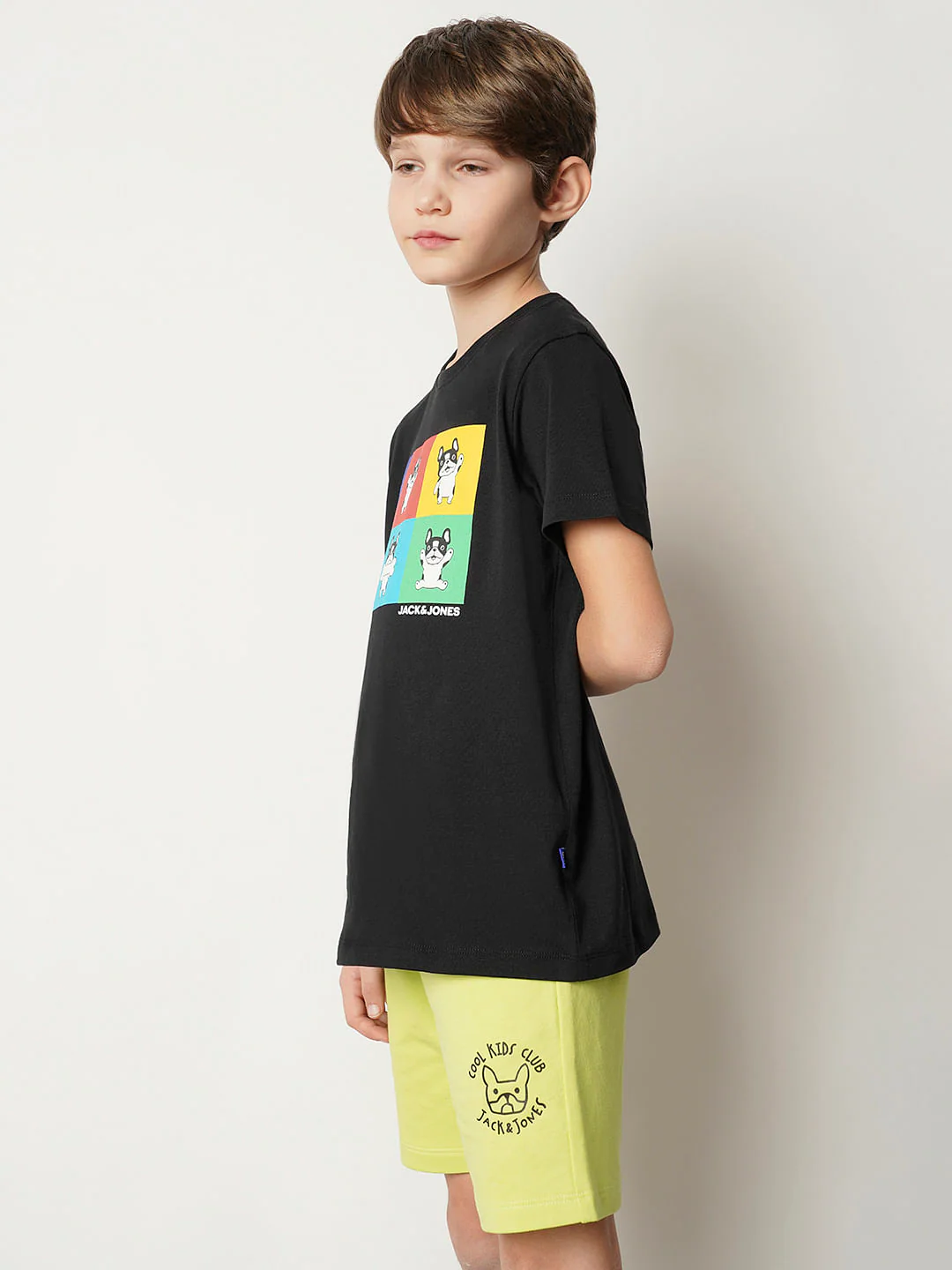 Boys Black Doggo Print T-shirt - Image 3