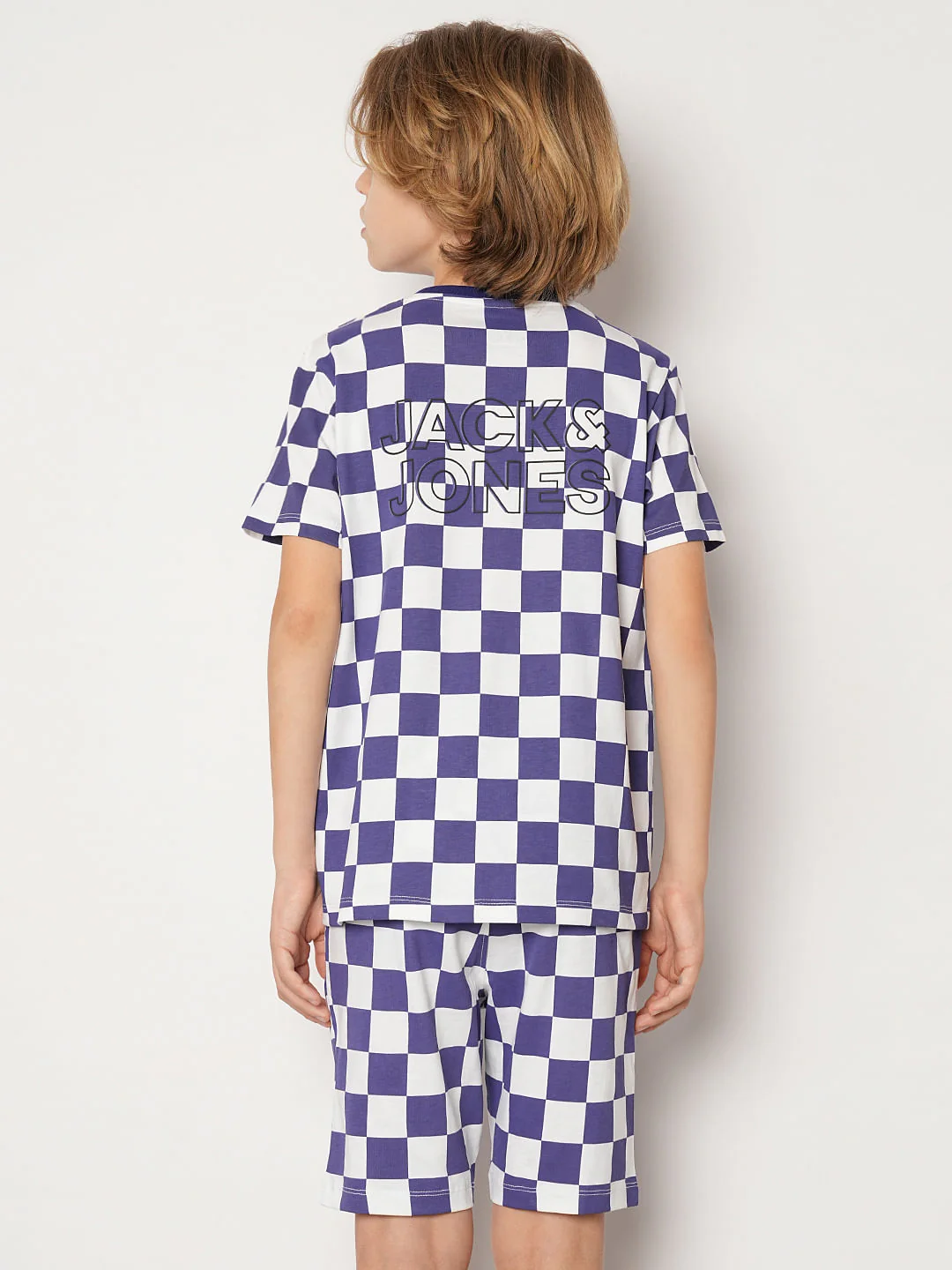 Boys Purple Dog Print Co-ord Set T-shirt - Image 4