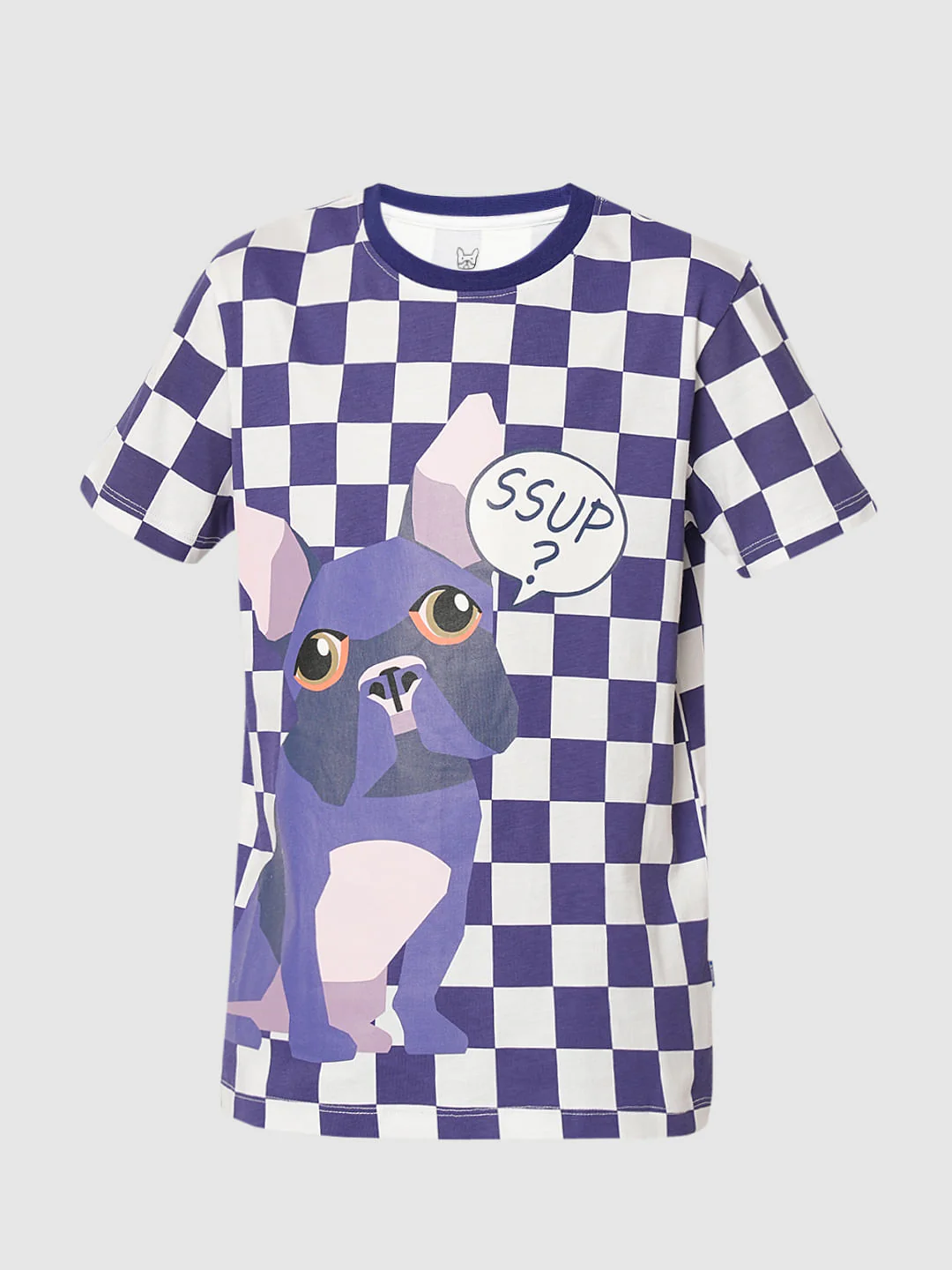 Boys Purple Dog Print Co-ord Set T-shirt - Image 7