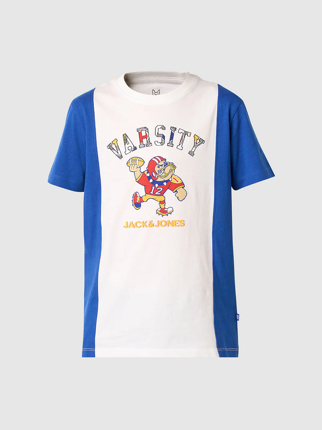 Boys Blue Colourblocked T-shirt - Image 7