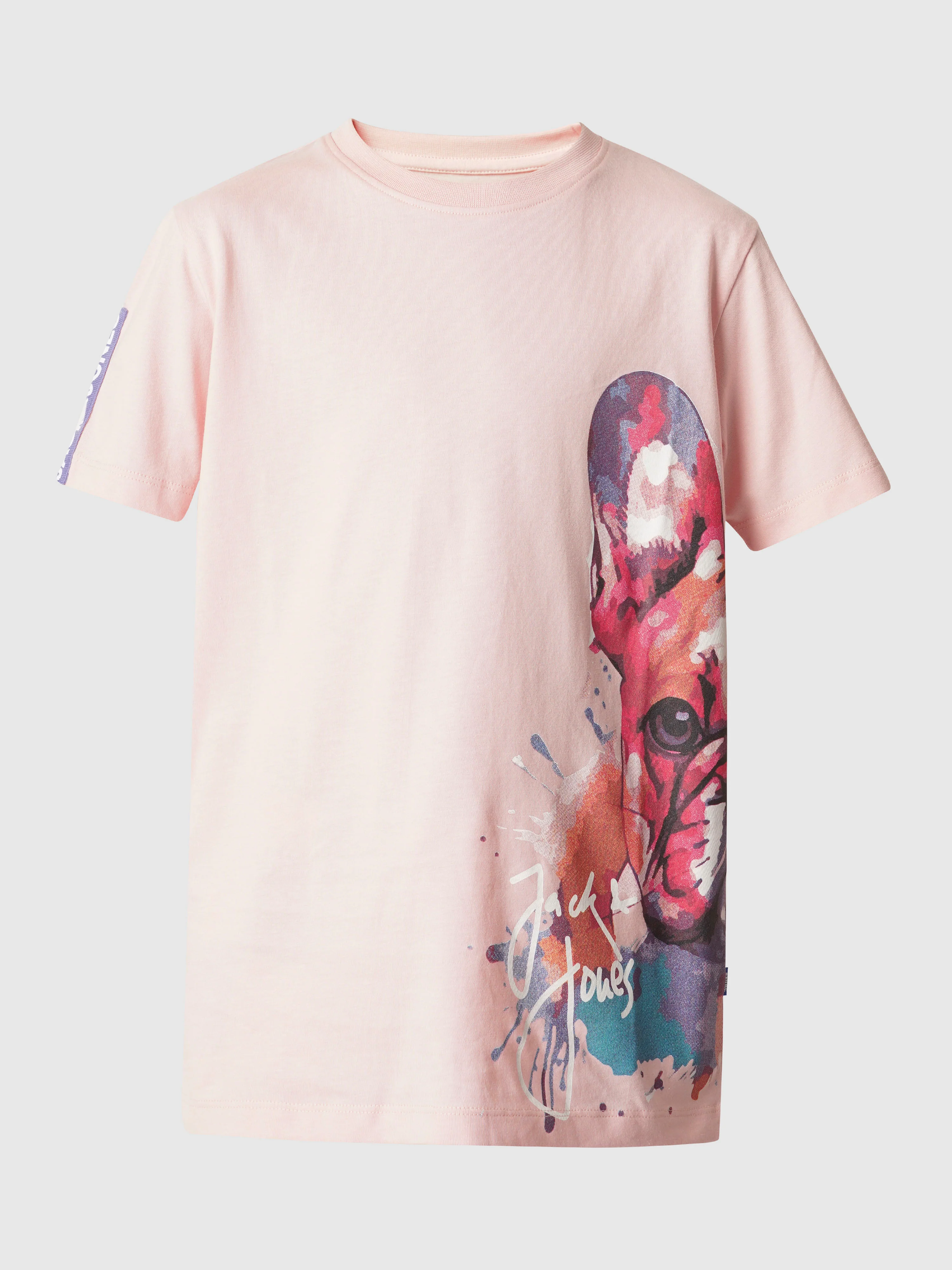 Boys Pink Large Doggo Print T-shirt - Image 7