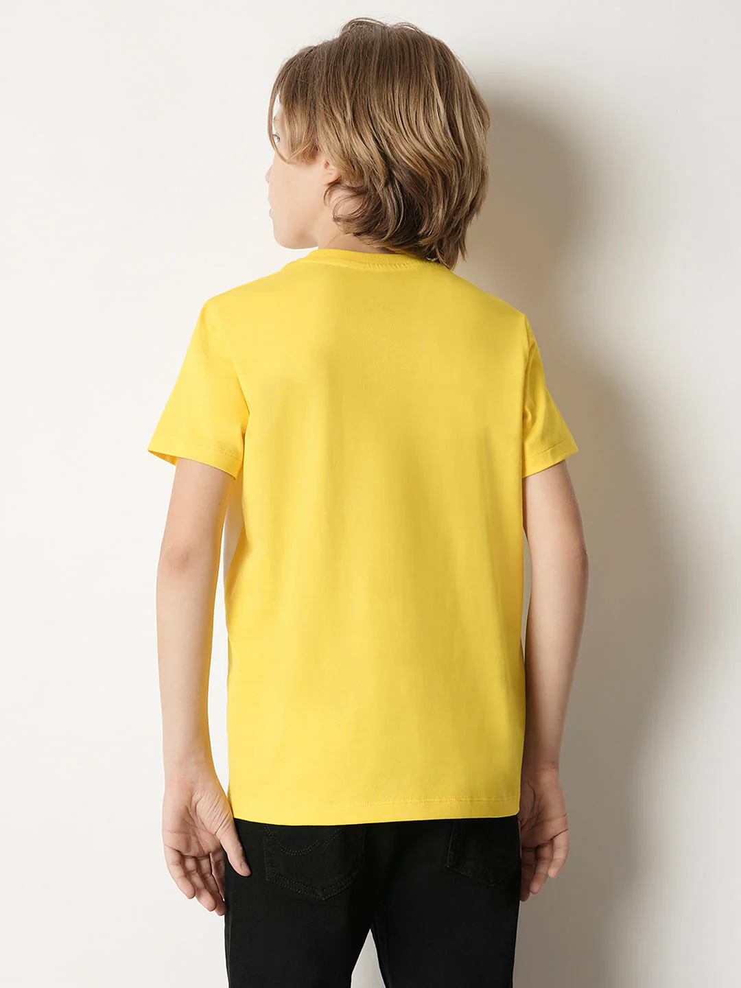 Boys Yellow Ombre Print T-shirt - Image 4