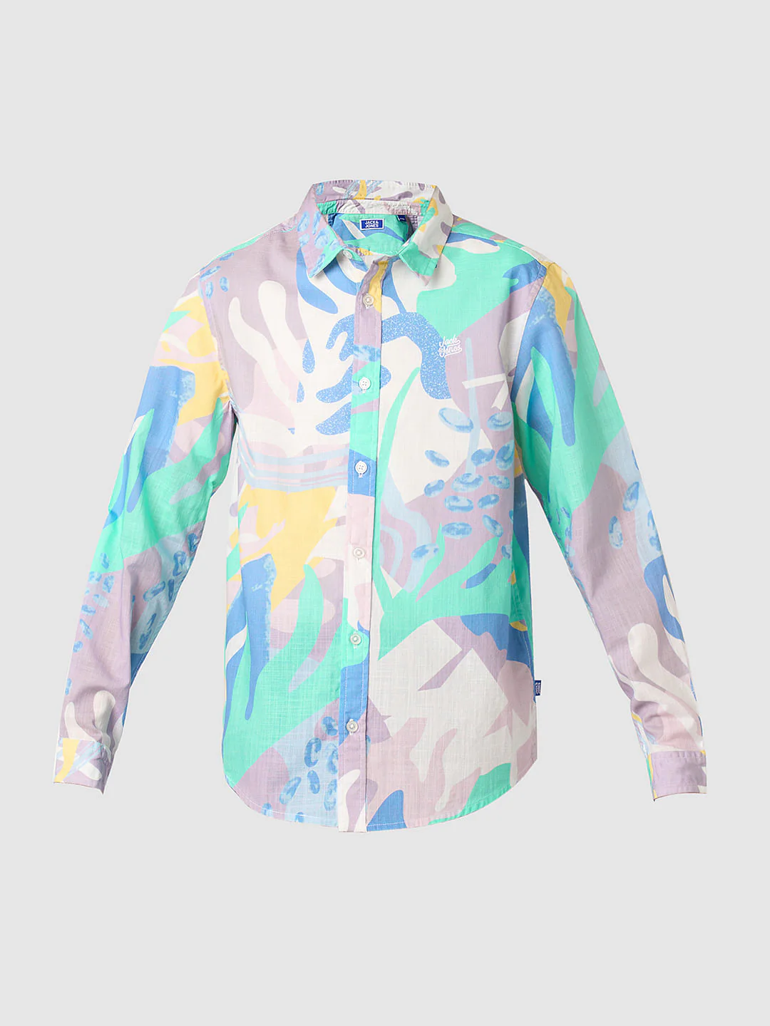 Boys Purple Printed Full Sleeves Shirt - Image 7