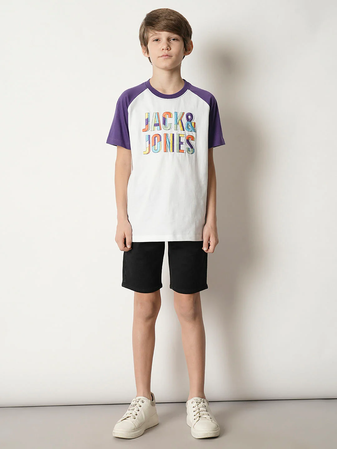 Boys White Colourblocked T-shirt - Image 5