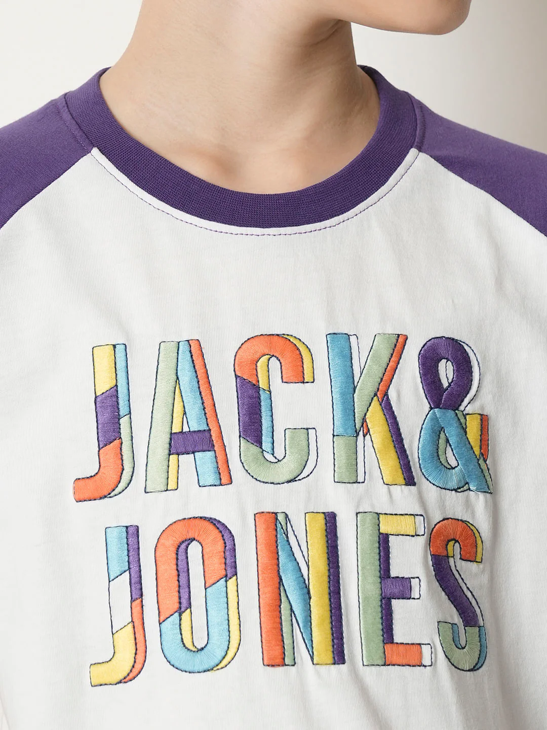 Boys White Colourblocked T-shirt - Image 6