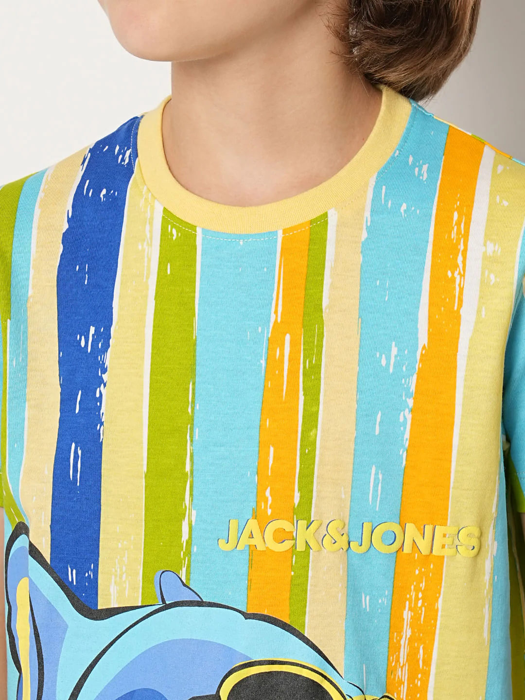 Boys Yellow Striped Knit Co-ord Set T-shirt - Image 6
