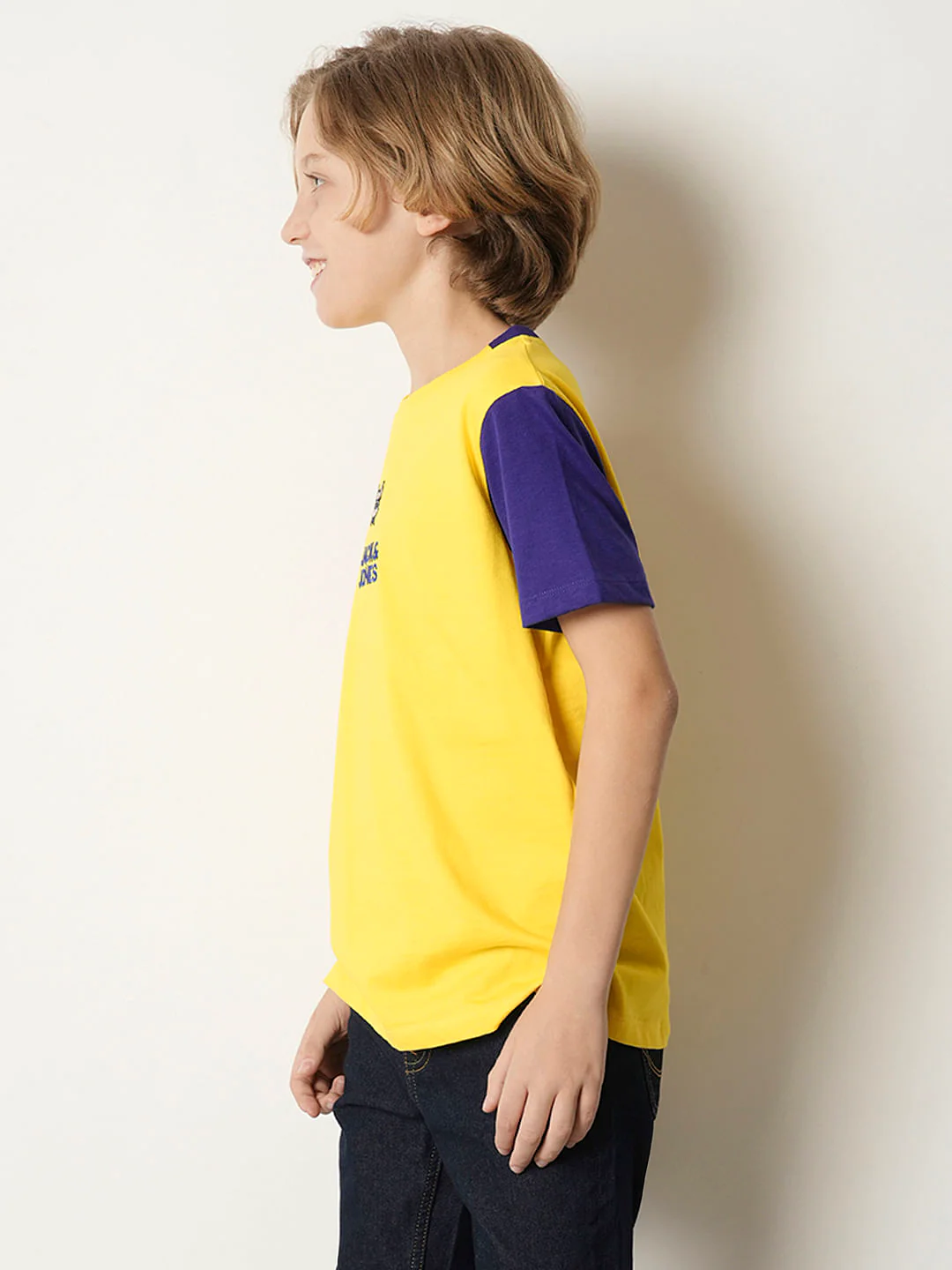 Boys Yellow Colourblocked T-shirt - Image 3