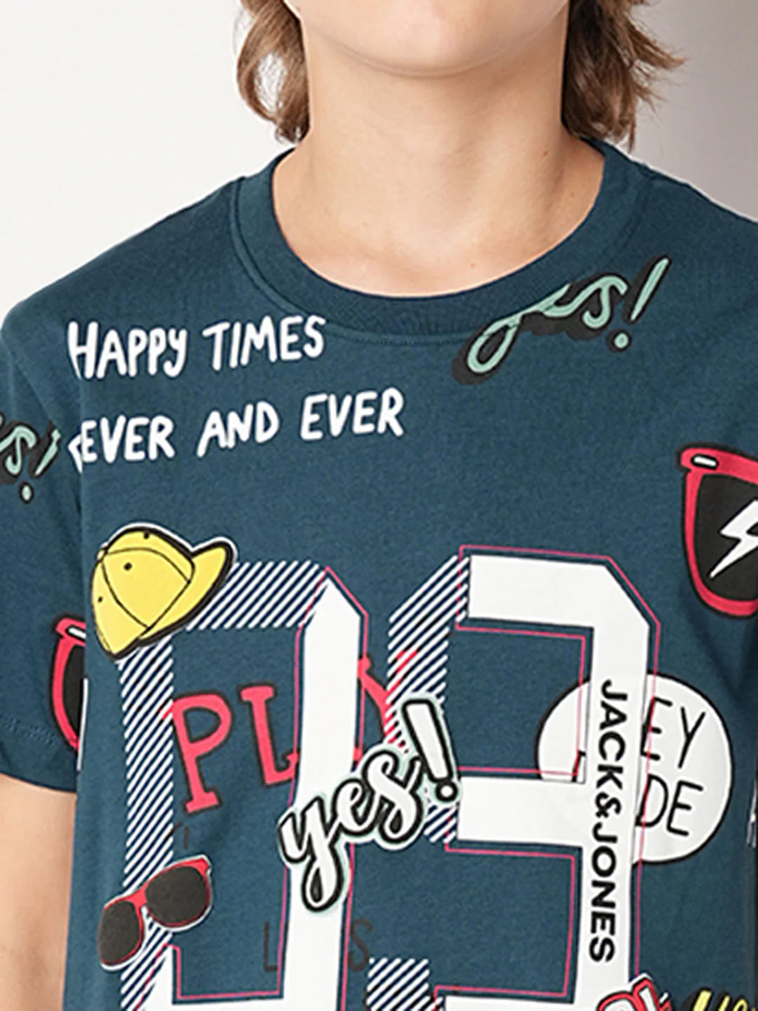 Blue Varsity Print T-Shirt - Image 6