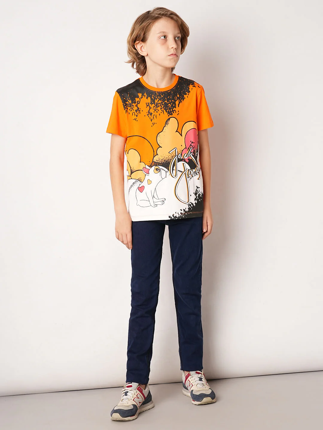 Orange Graphic Print T-Shirt - Image 5