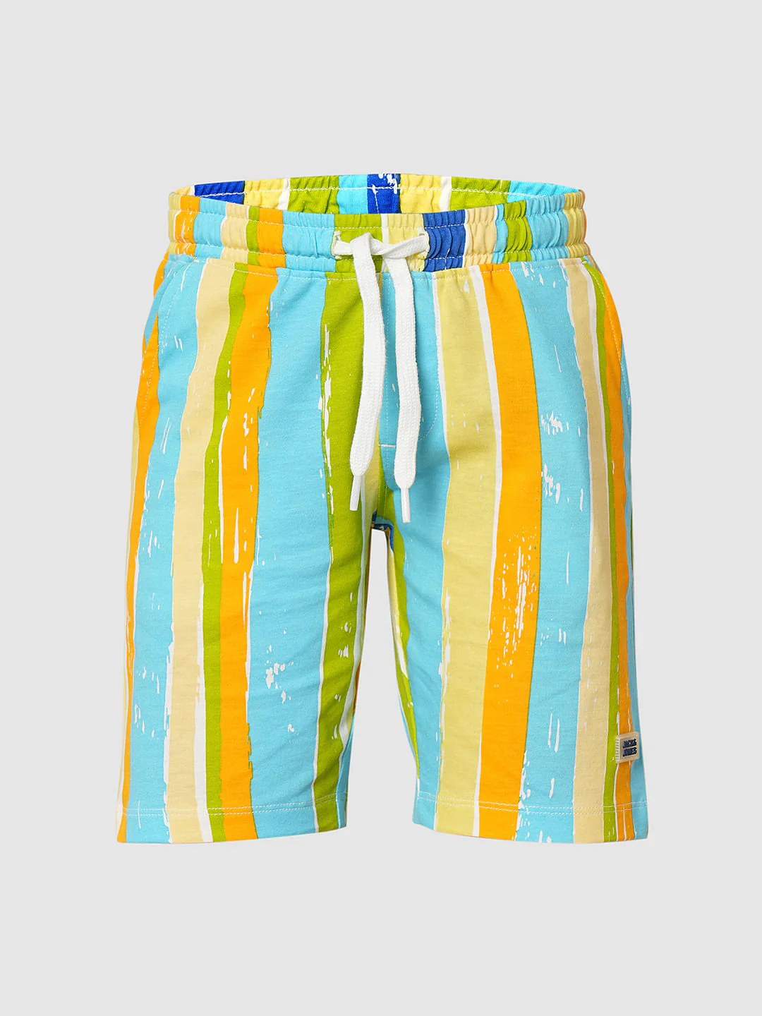 Boys Yellow Striped Knit Co-ord Set Shorts - Image 7