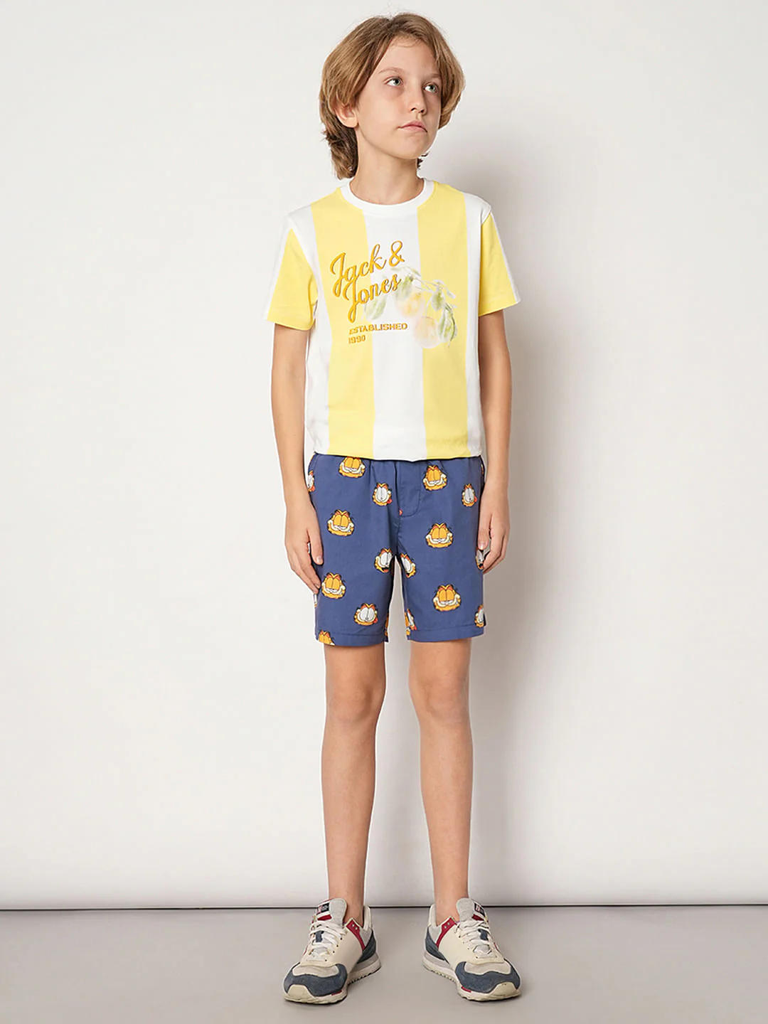 Blue Garfield Printed Shorts - Image 5
