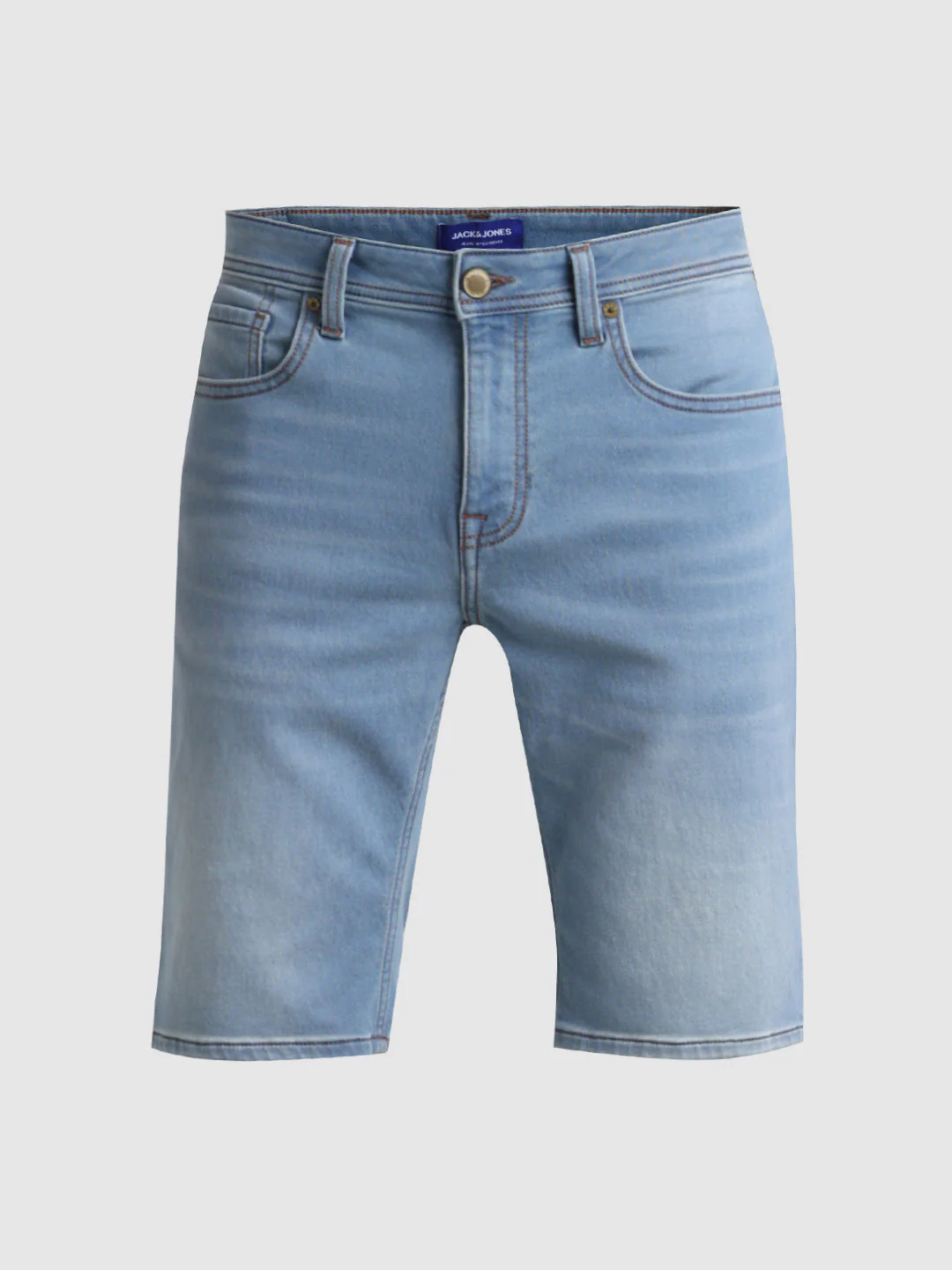Blue Washed Denim Shorts - Image 6