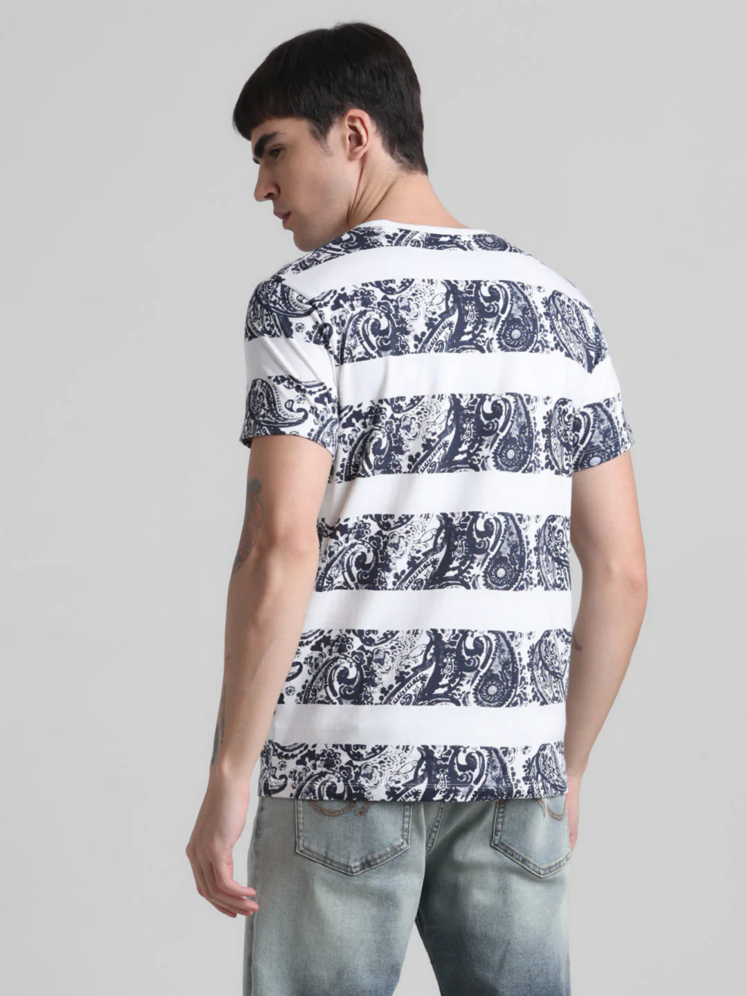 White printed Cotton T-shirt - Image 4
