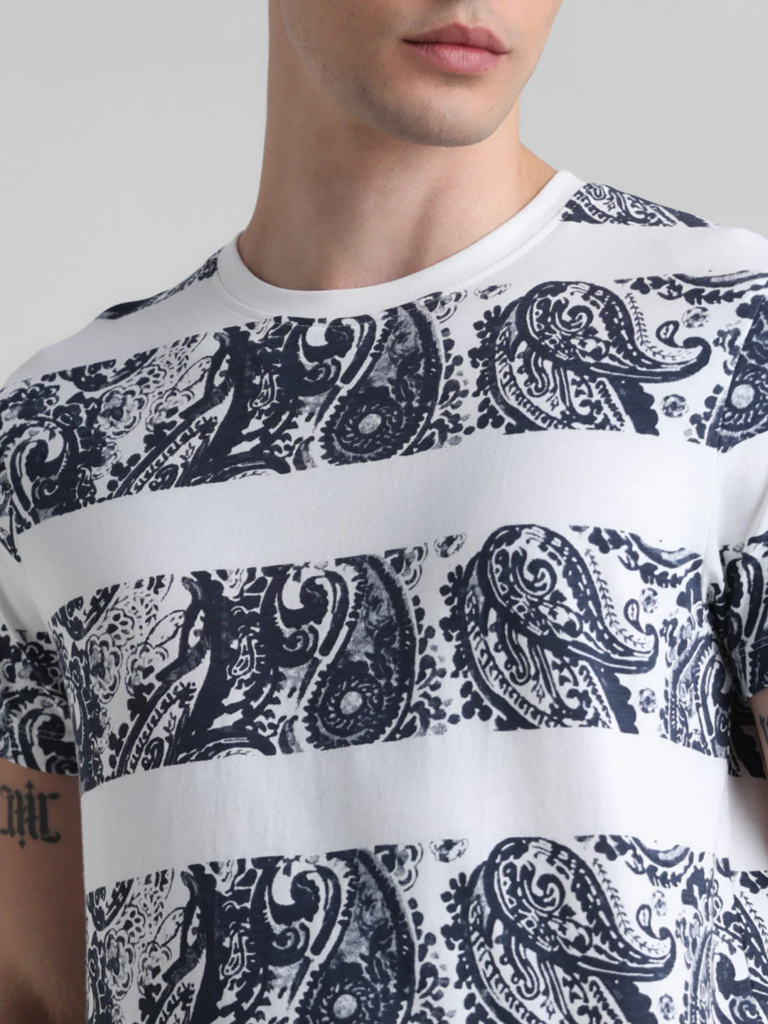 White printed Cotton T-shirt - Image 5