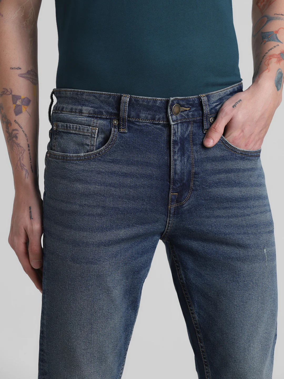 Mildly Distressed Glenn Slim Fit Jeans - Image 4