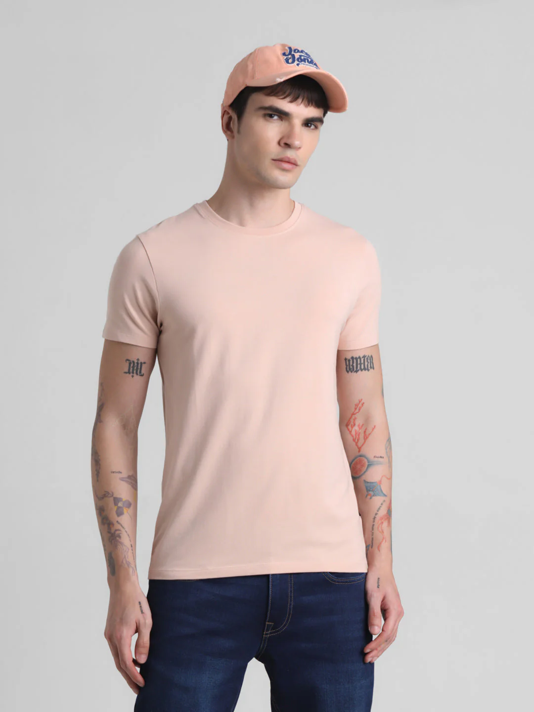 Light Pink Solid T-shirt