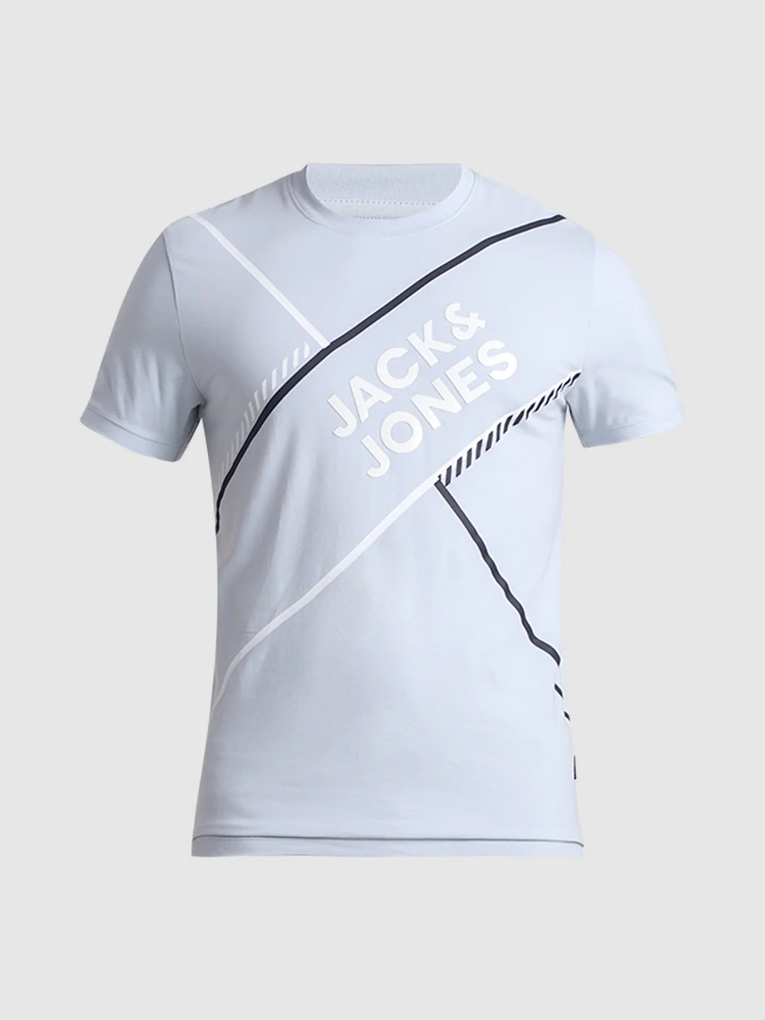 Blue Logo Print Cotton T-shirt - Image 7