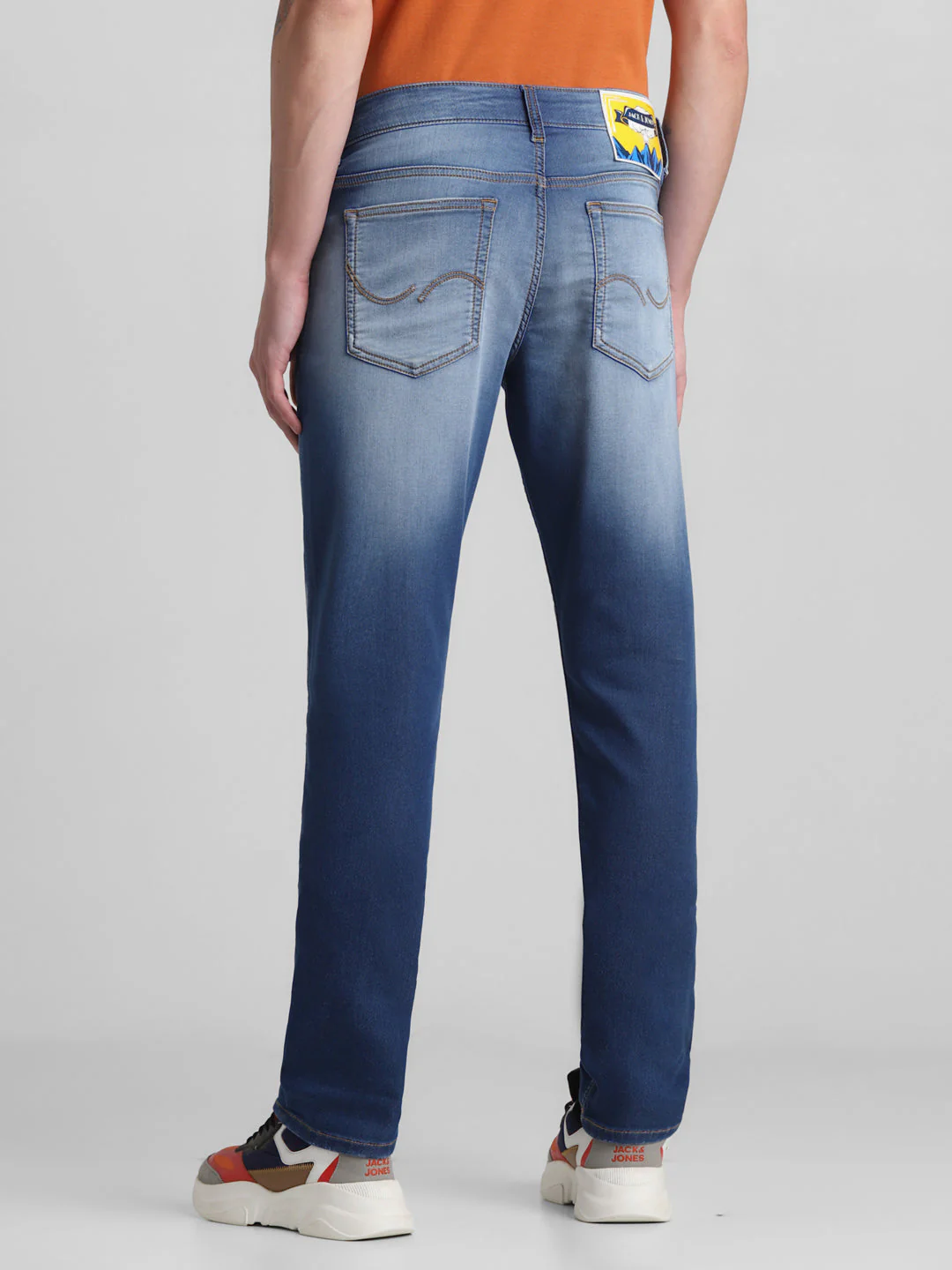 Blue Faded Knitted Glenn Slim Jeans - Image 3