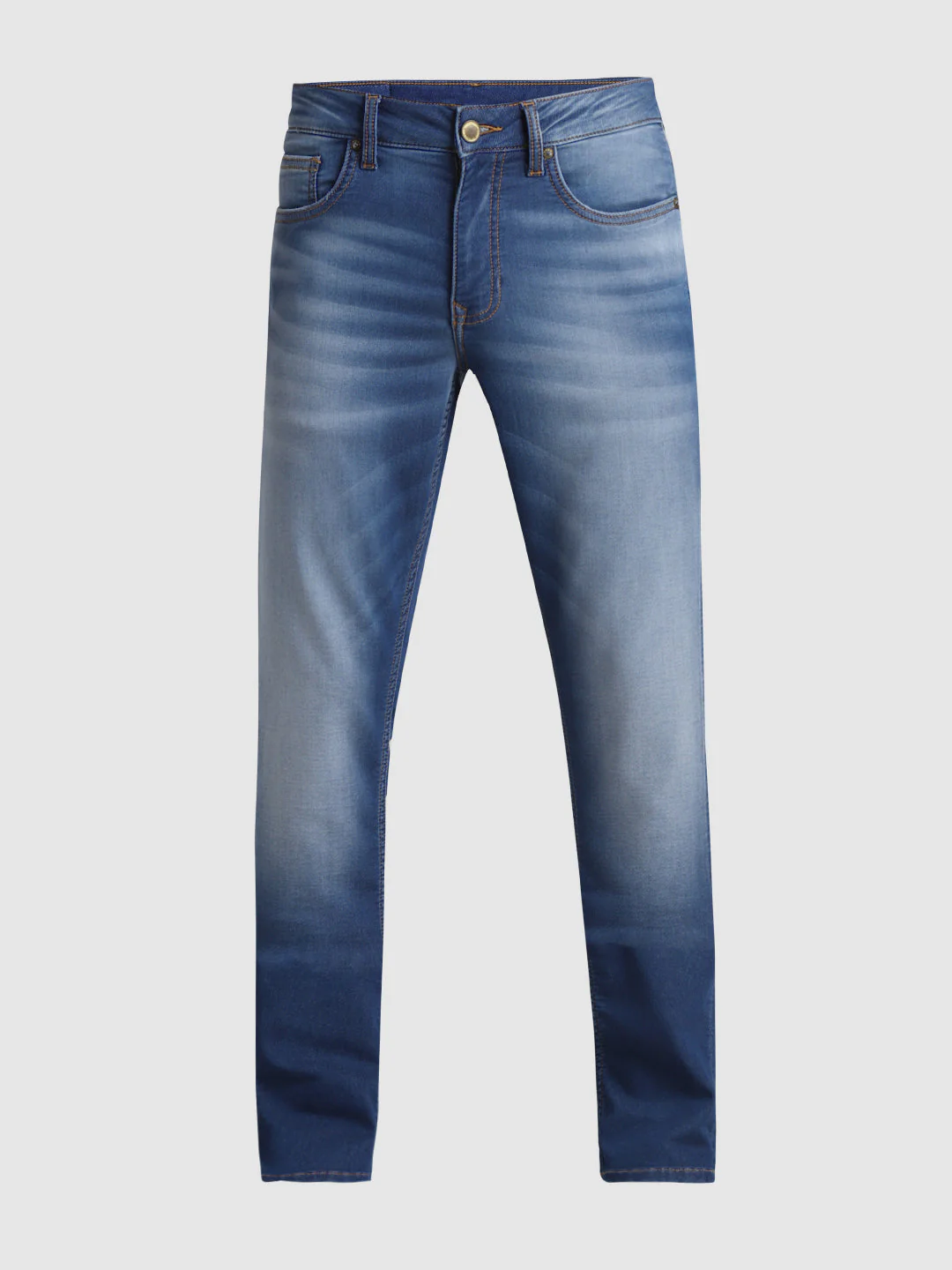 Blue Faded Knitted Glenn Slim Jeans - Image 6