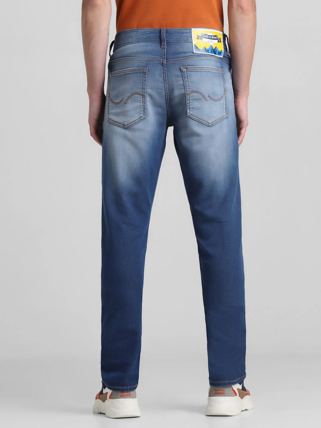 Blue Faded Knitted Glenn Slim Jeans - Image 8