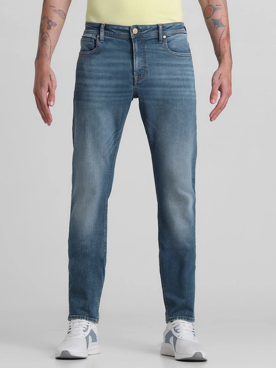 Blue 5 Pocket Glenn Slim Fit Jeans - Image 8