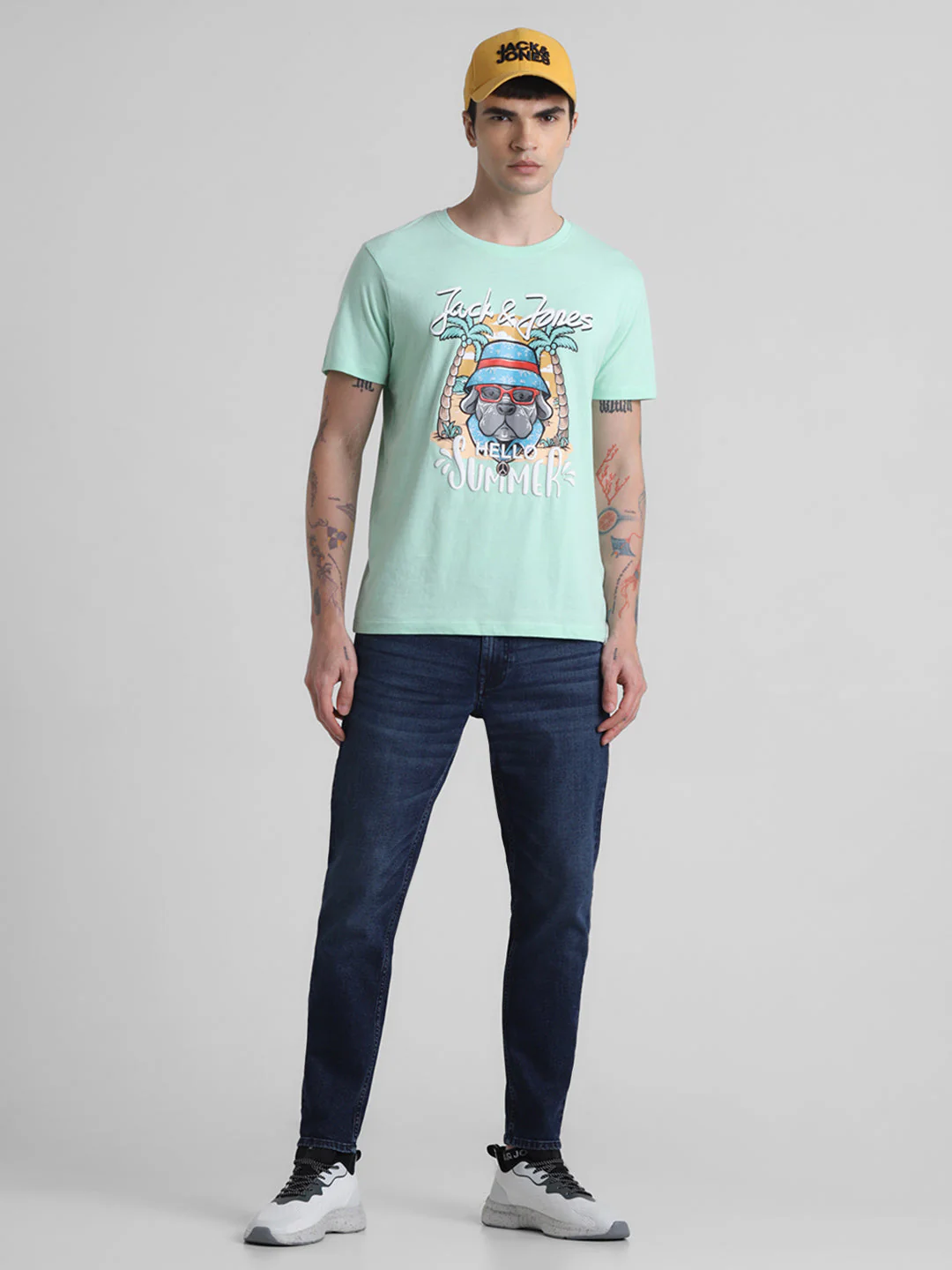 Dark Blue 5 Pocket Brak Cropped Jeans - Image 5
