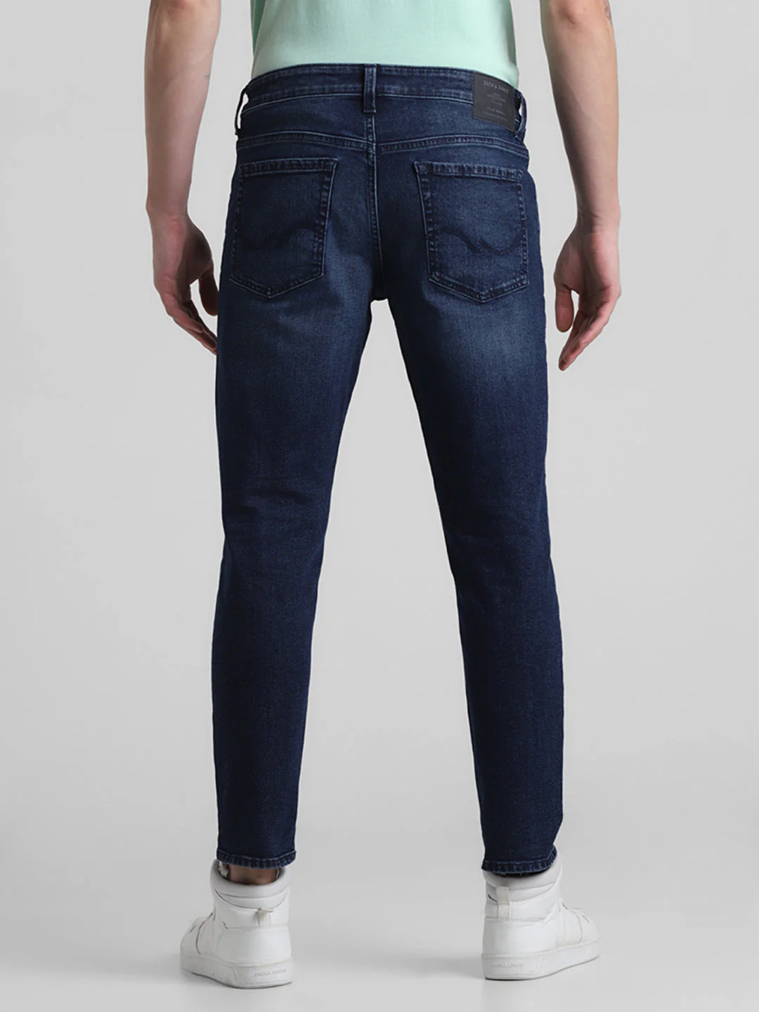 Dark Blue 5 Pocket Brak Cropped Jeans - Image 8