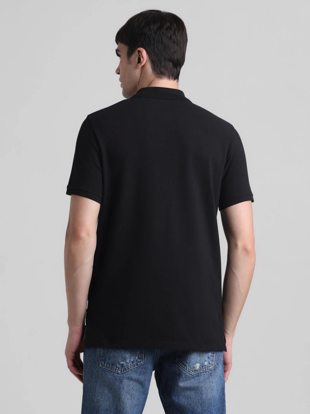 Black Appliqué Patchwork Polo - Image 4