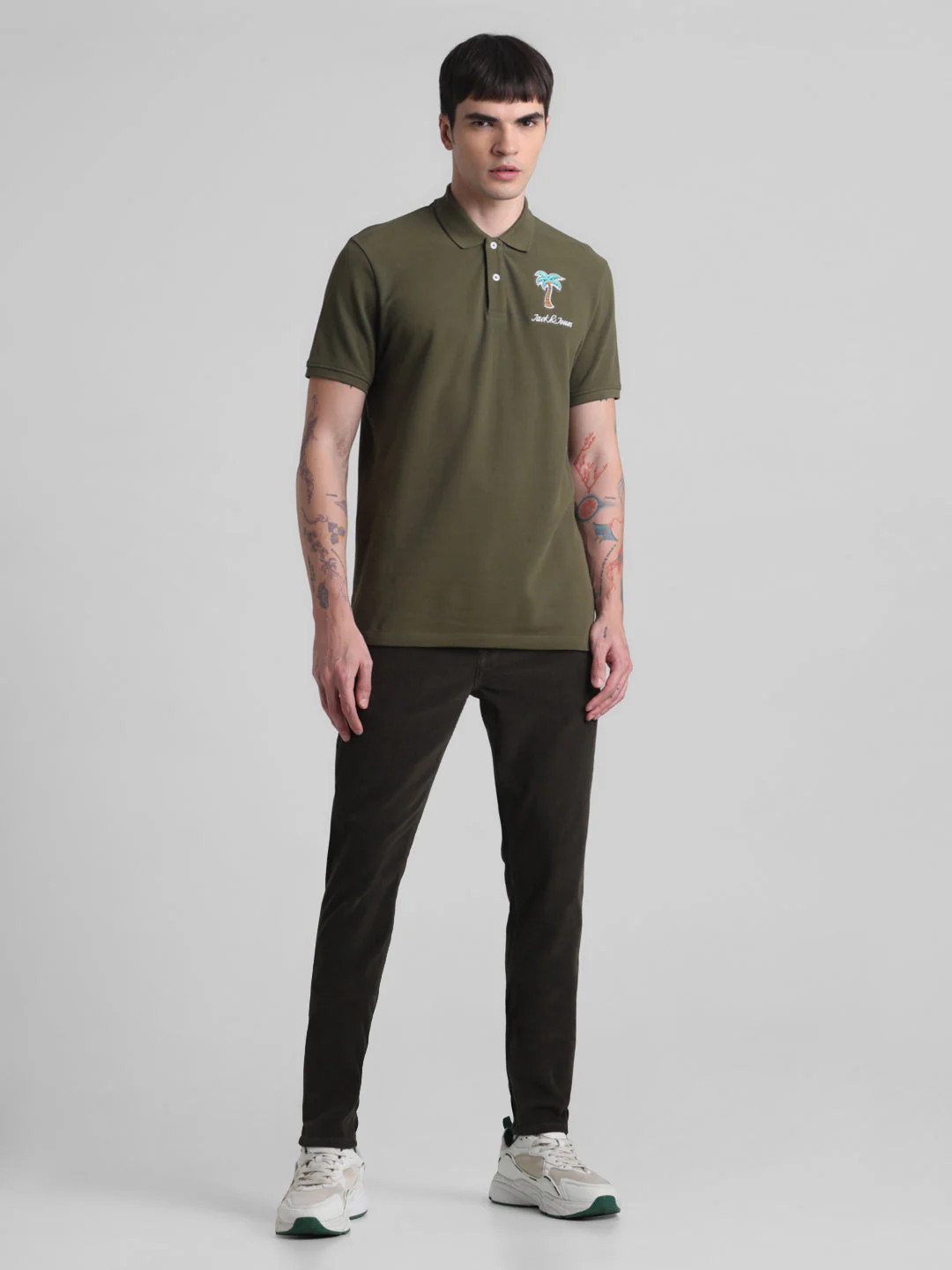 Green Appliqué Patchwork Polo - Image 6