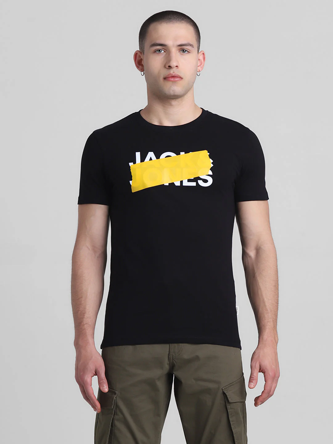 Black Logo Print Cotton T-shirt - Image 8